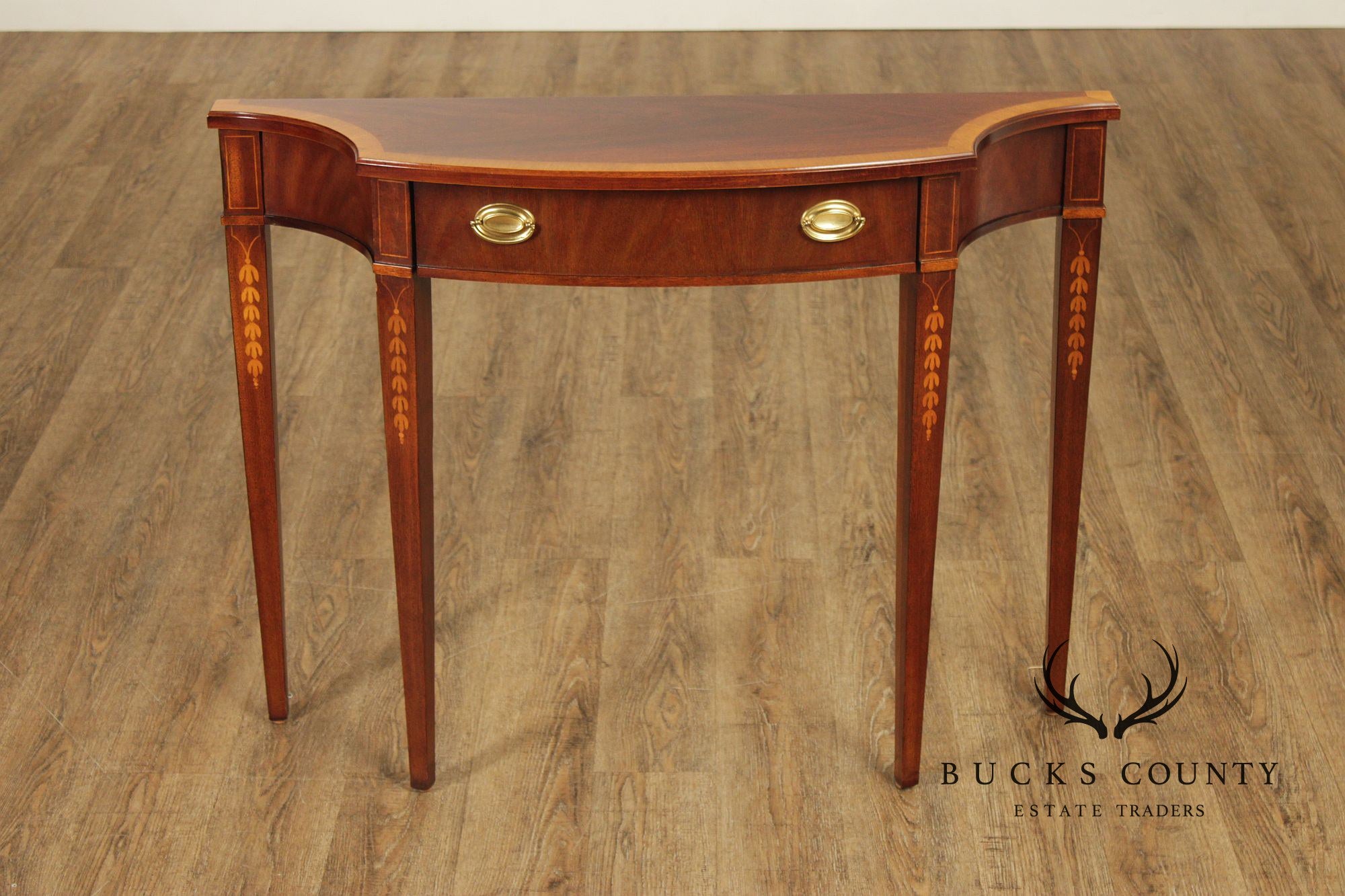 Thomasville The Mahogany Collection Hepplewhite Style Inlaid Console Table