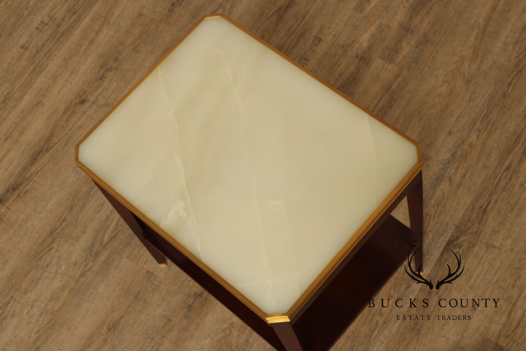 Hickory Chair Onyx Top Mahogany 'Austell' Side Table
