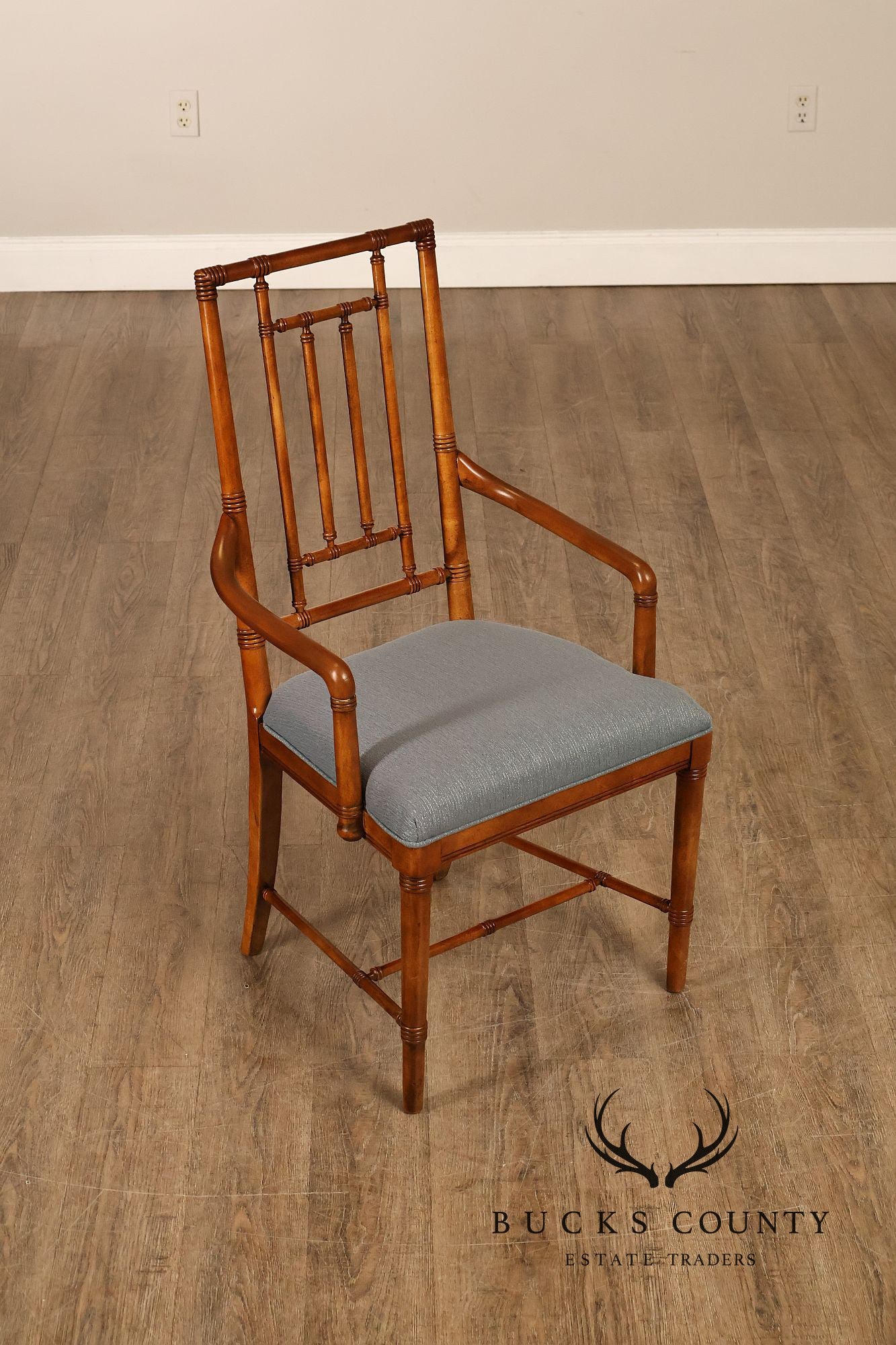 Drexel Heritage Vintage Set of Six Faux Bamboo Dining Chairs