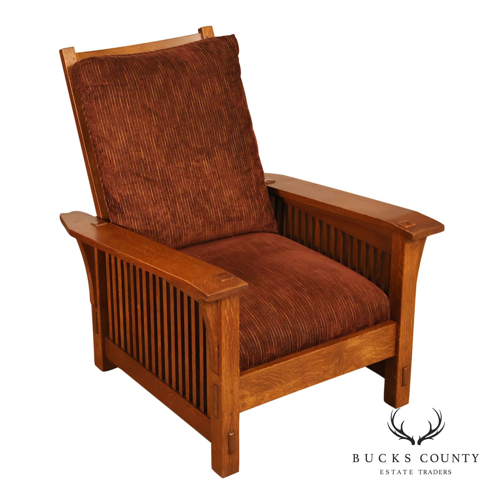 Stickley Mission Collection Oak Spindle Morris Chair