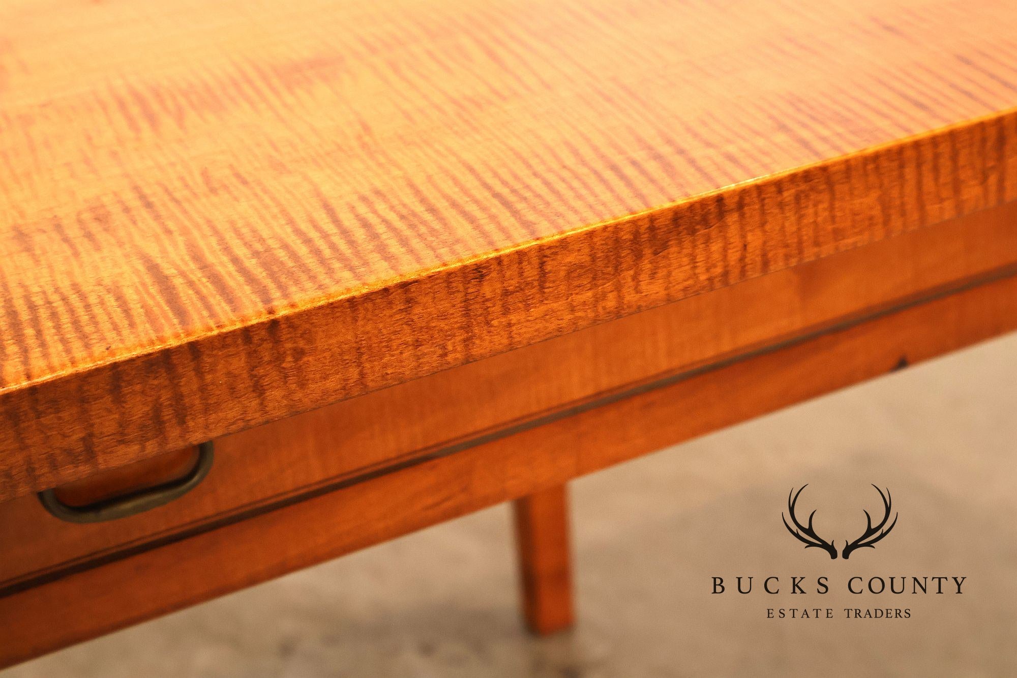 Irion Company Custom Tiger Maple Farmhouse Dining Table
