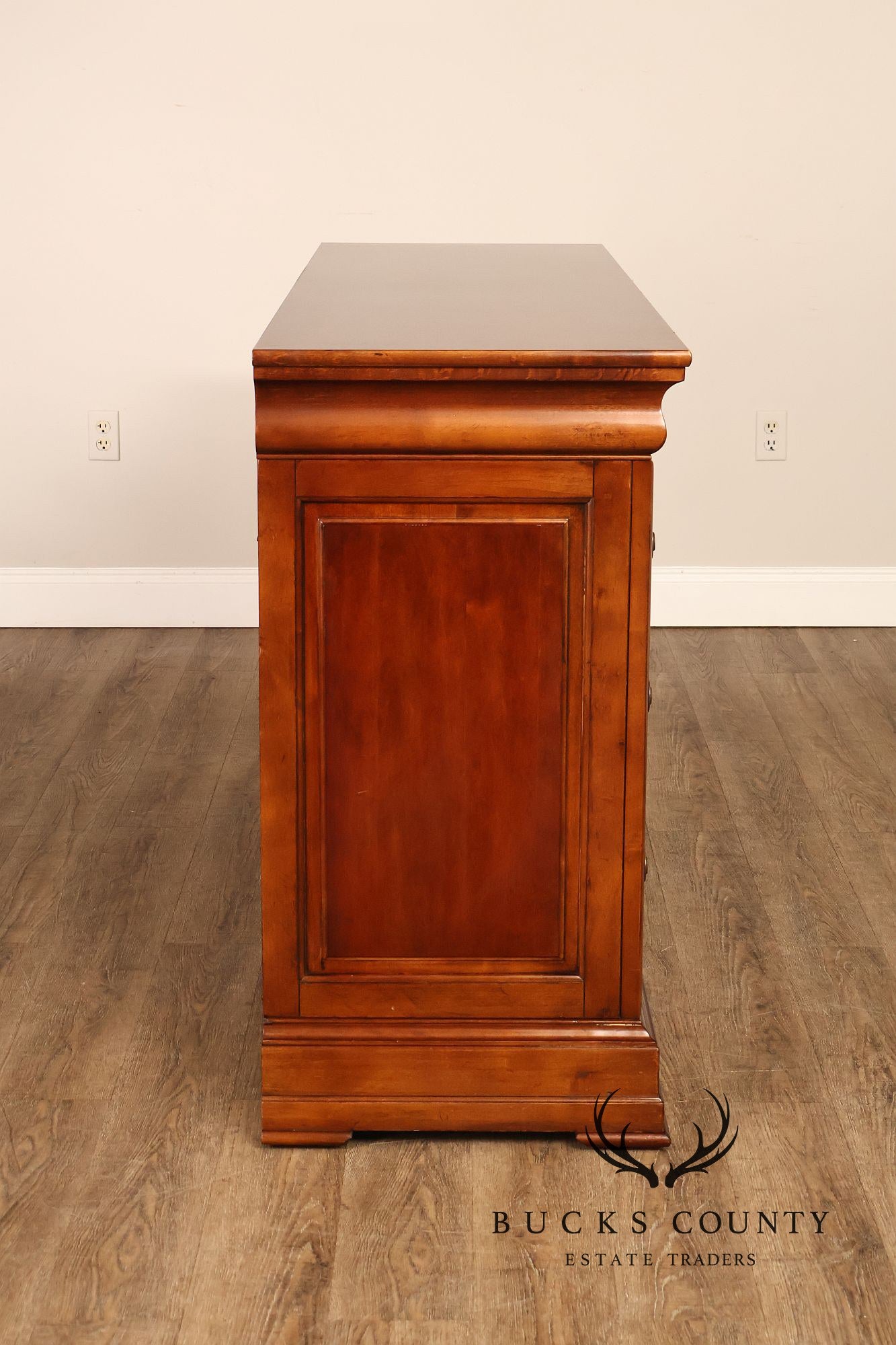 Ethan Allen 'Townhouse' Burlwood Double Dresser