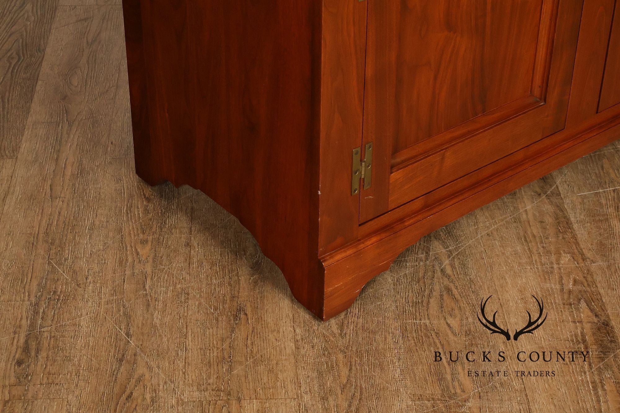 E.A. Clore Bench Made Solid Walnut Step Back Hutch