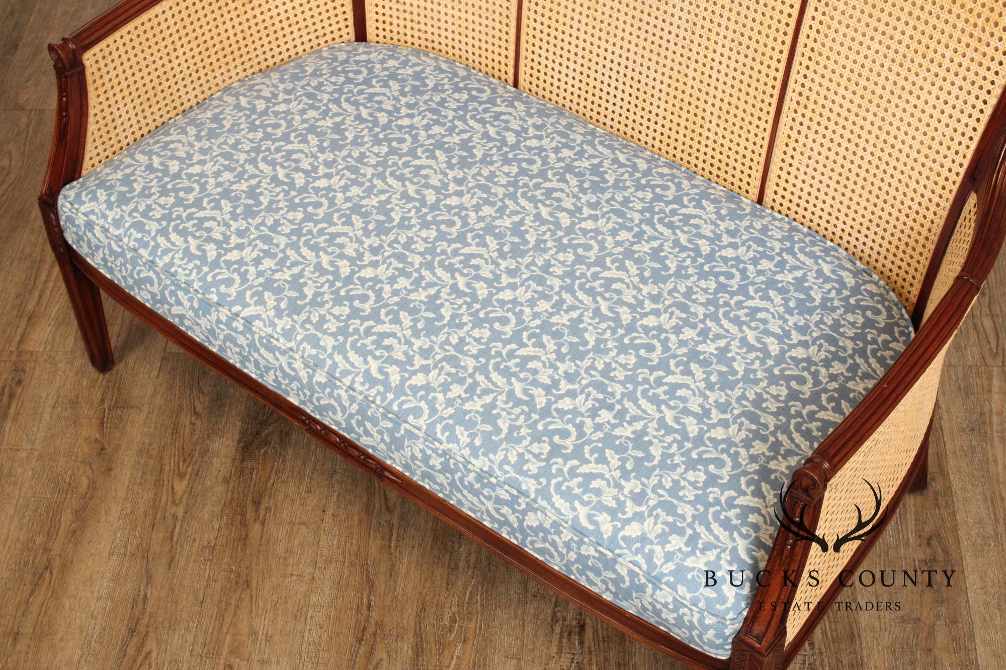 Regency Style Caned Settee
