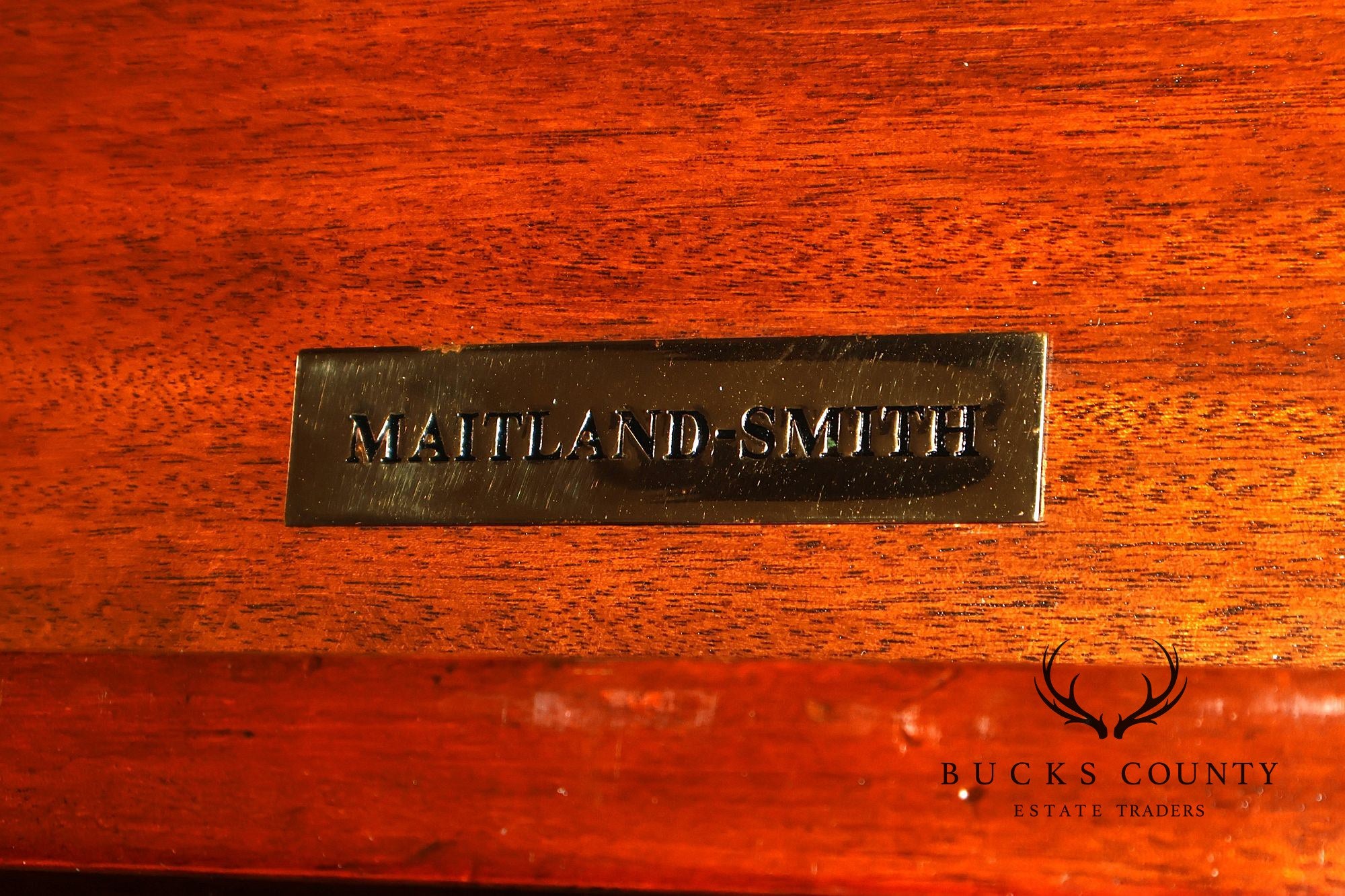Maitland Smith Georgian Style Mahogany Secretary Bookcase