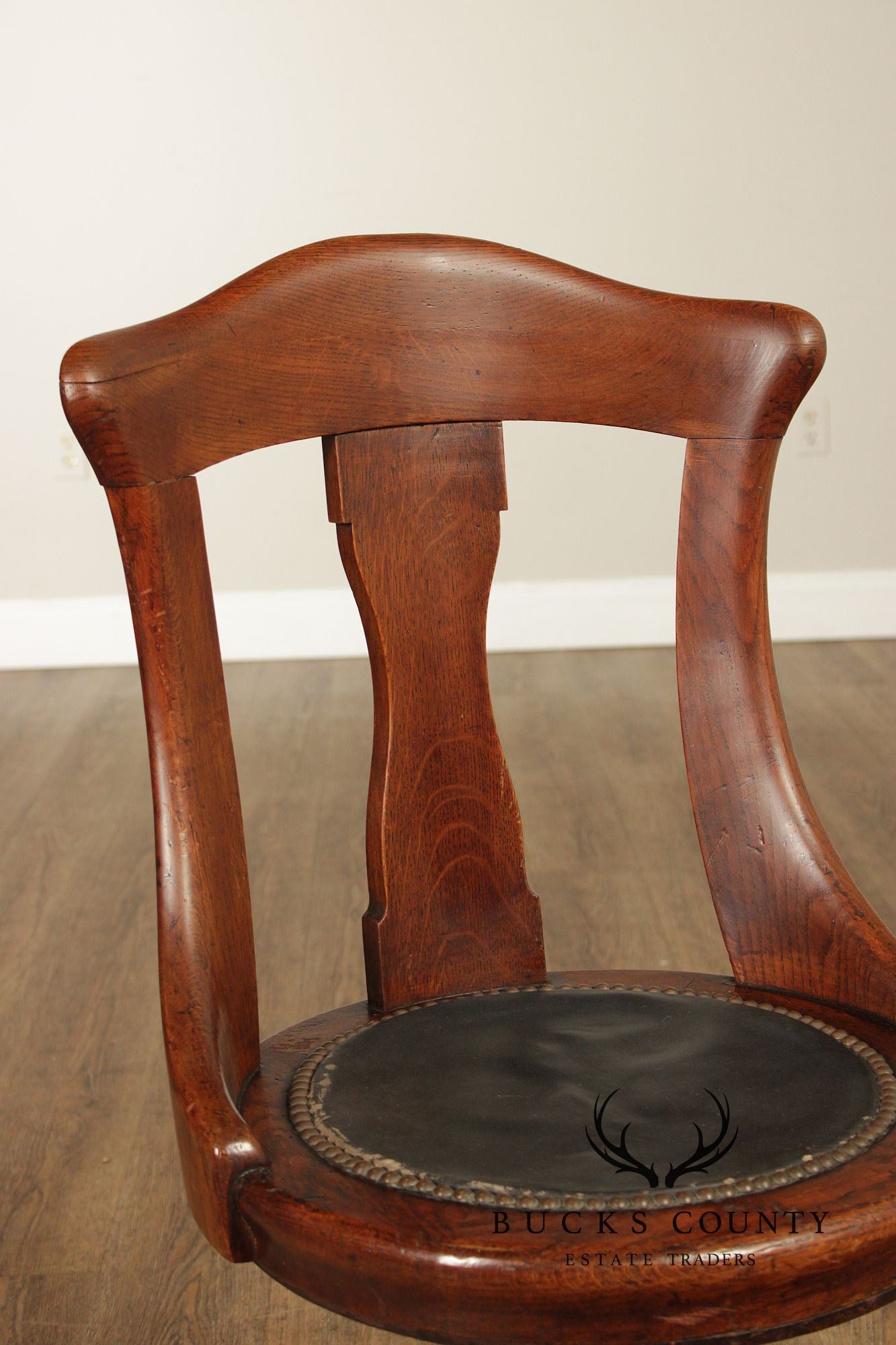 Antique Ship’s Table With Set Of Six Ship Chairs