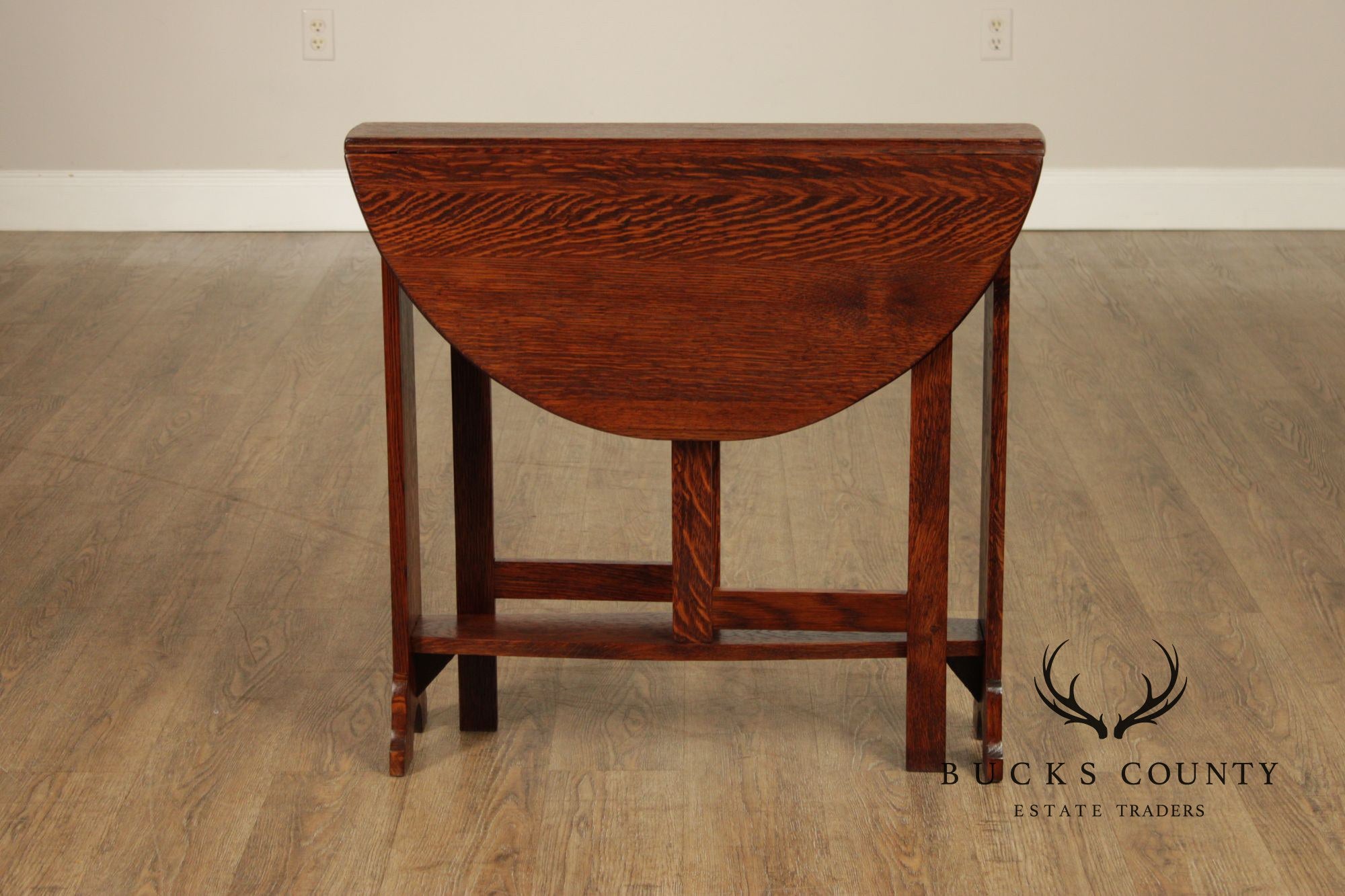 Antique Mission Oak Drop Leaf Table