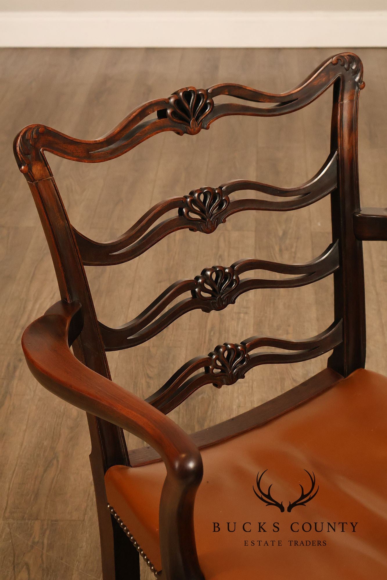 Scottish Chippendale Style Set Of Twelve Ribbon Back Mahogany Dining Chairs