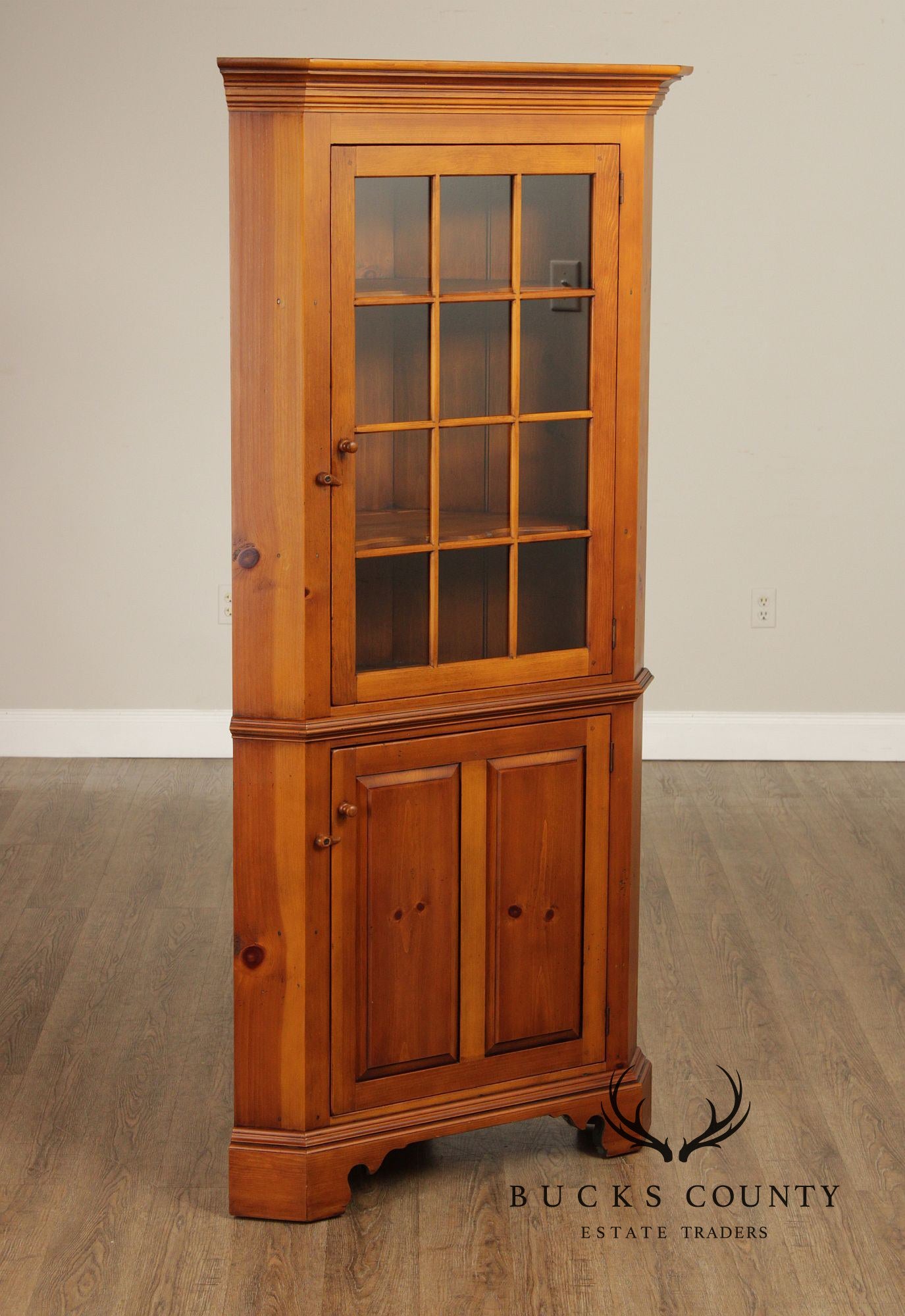 William Draper Country Pine Corner Cabinet