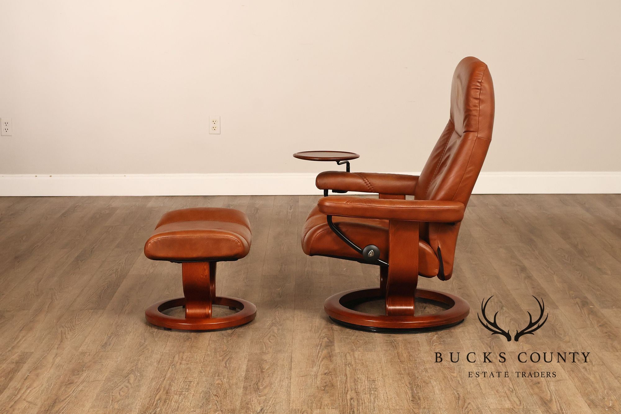 Ekornes Stressless Leather Recliner Chair And Ottoman