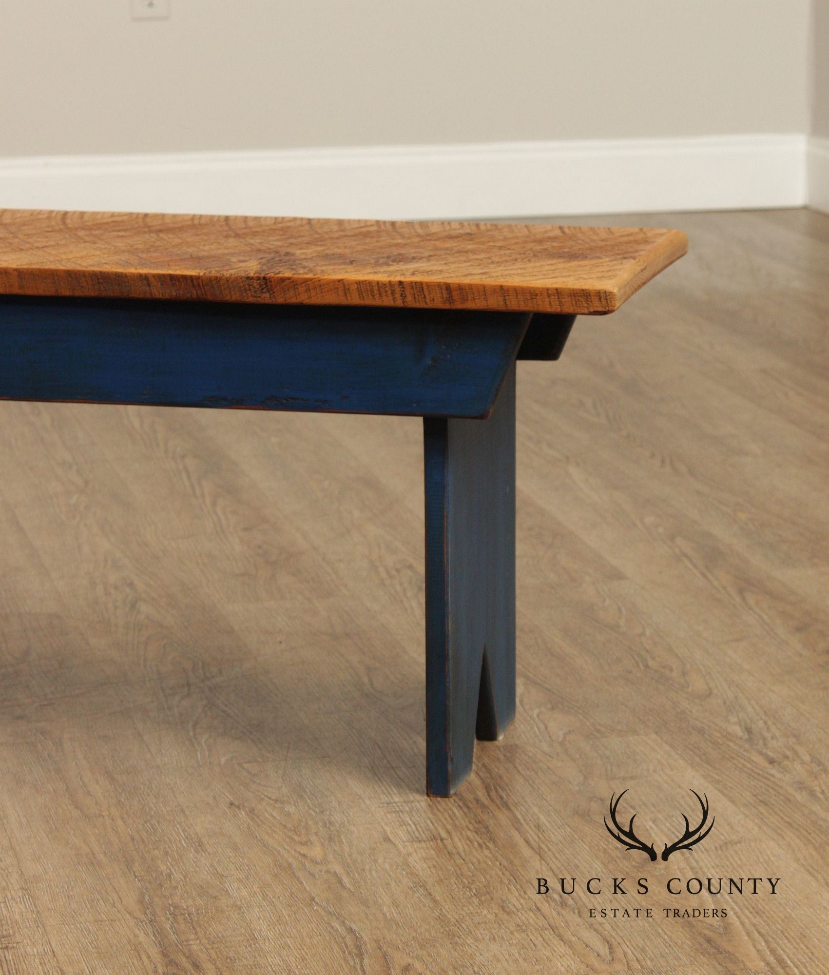 Custom Quality Farmhouse Painted Pine Bench