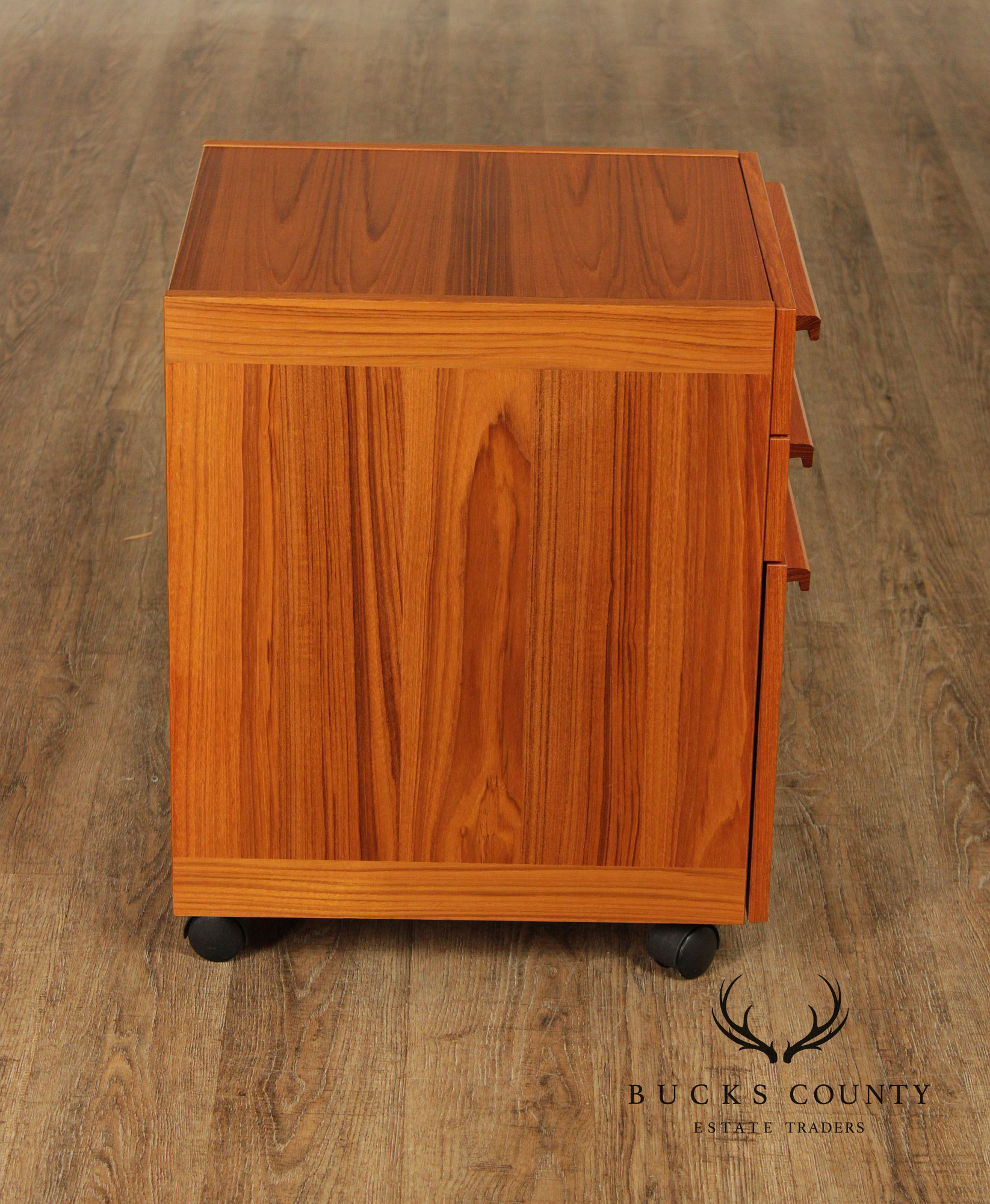 Interform Collection Danish Modern Teak Filing Cabinet
