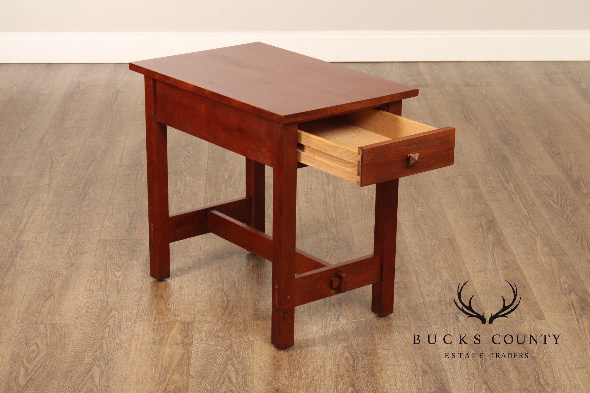 Stickley Mission Collection Cherry End Table with Drawer