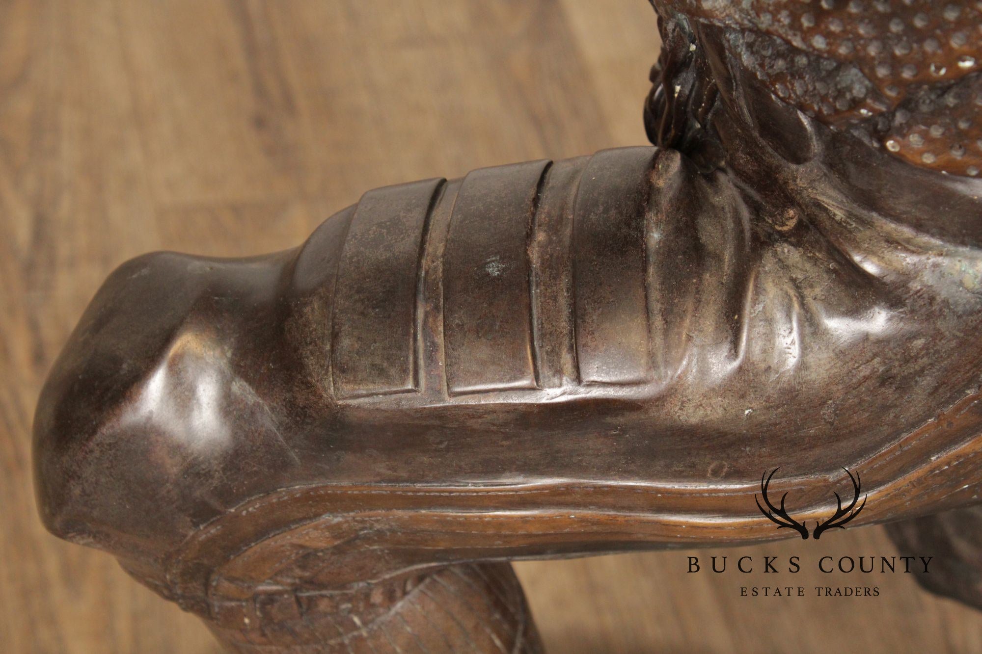Bronze Garden Statue Of A Football Player