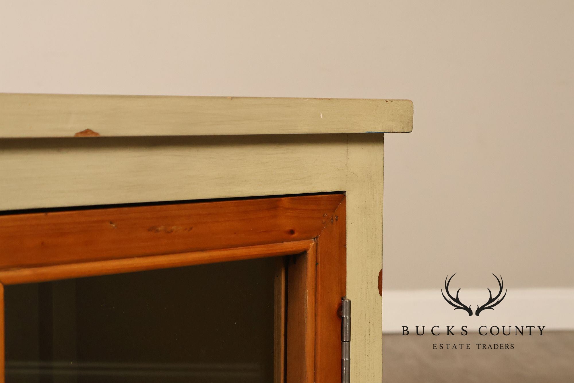 Pier 1 Imports Painted Farmhouse Style Two Tone Media Console