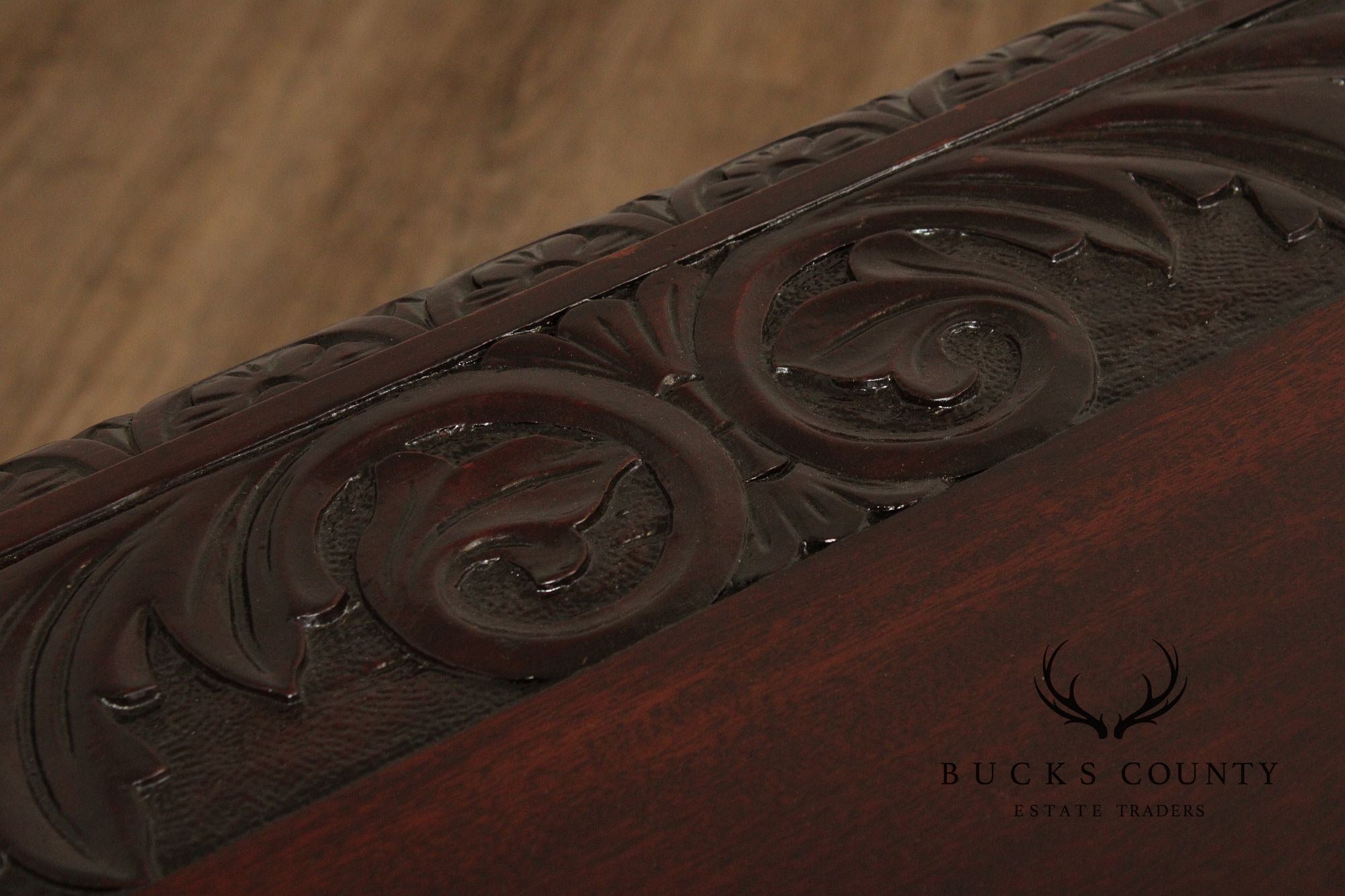 Antique Victorian Carved Mahogany Partners Desk