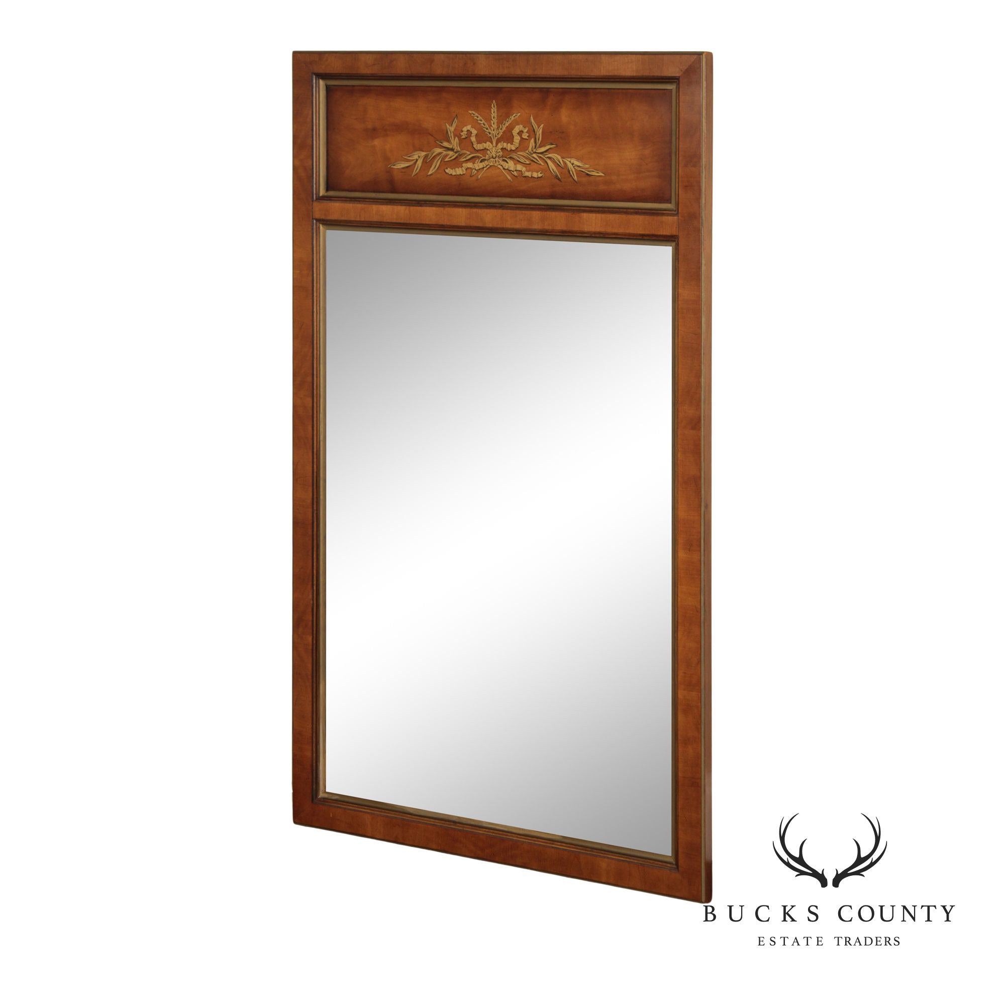 Neoclassical Style Paint Accented Wall Mirror