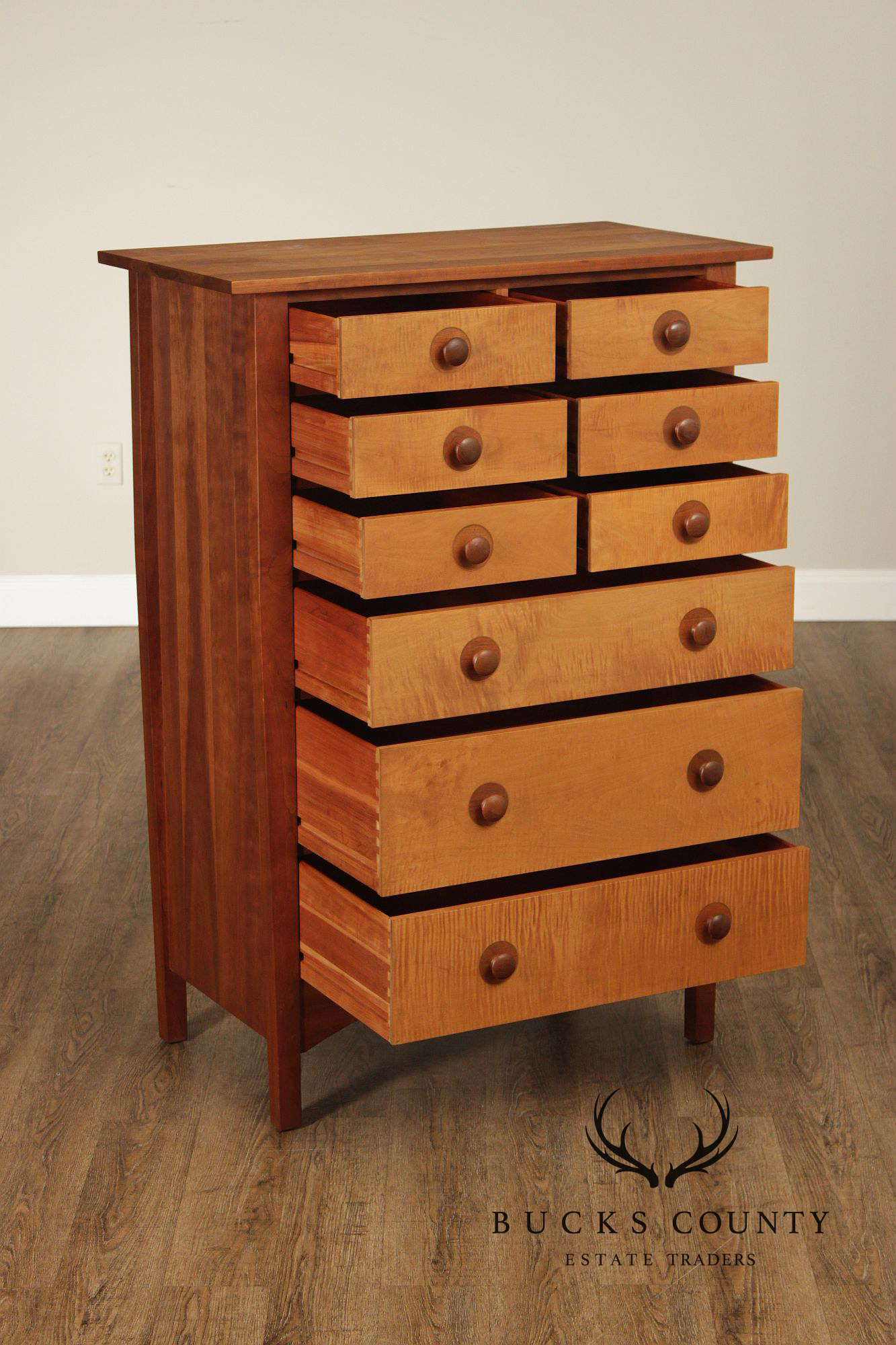 Stickley Harvey Ellis Nine-Drawer Cherry Tall Chest
