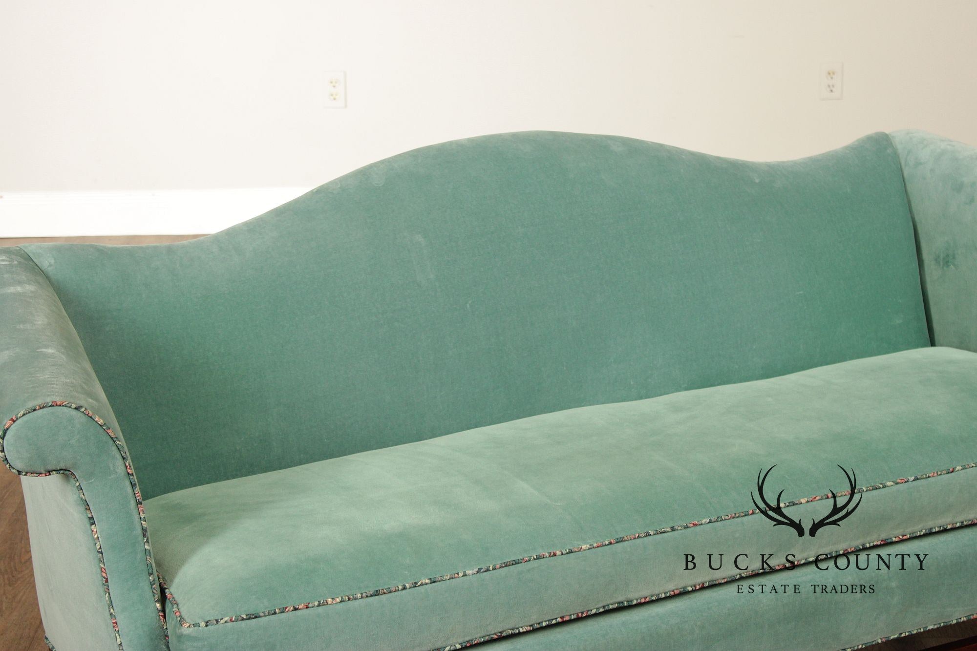 Chippendale Style Mahogany Camelback Sofa