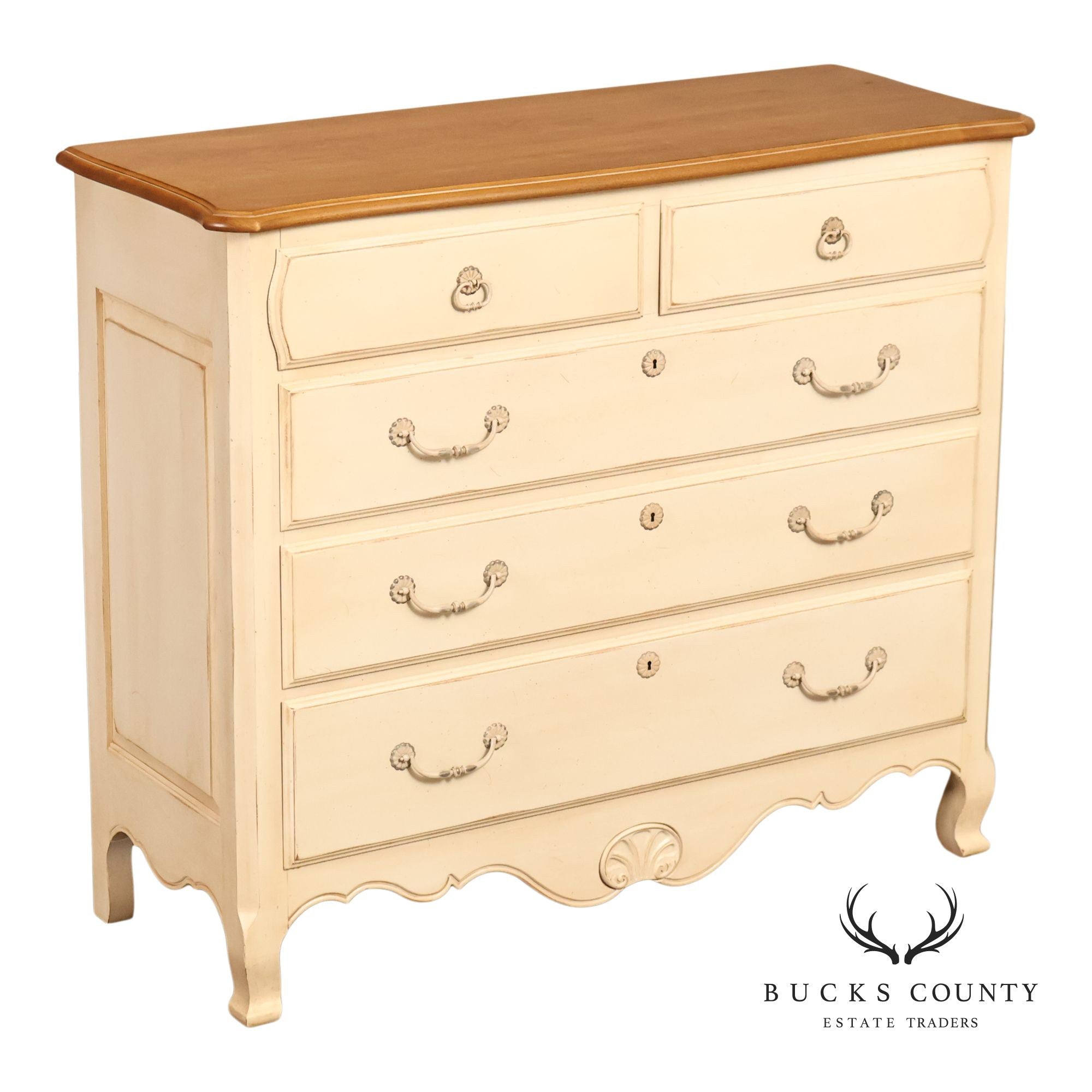 Ethan Allen 'Country French' Painted Chest of Drawers