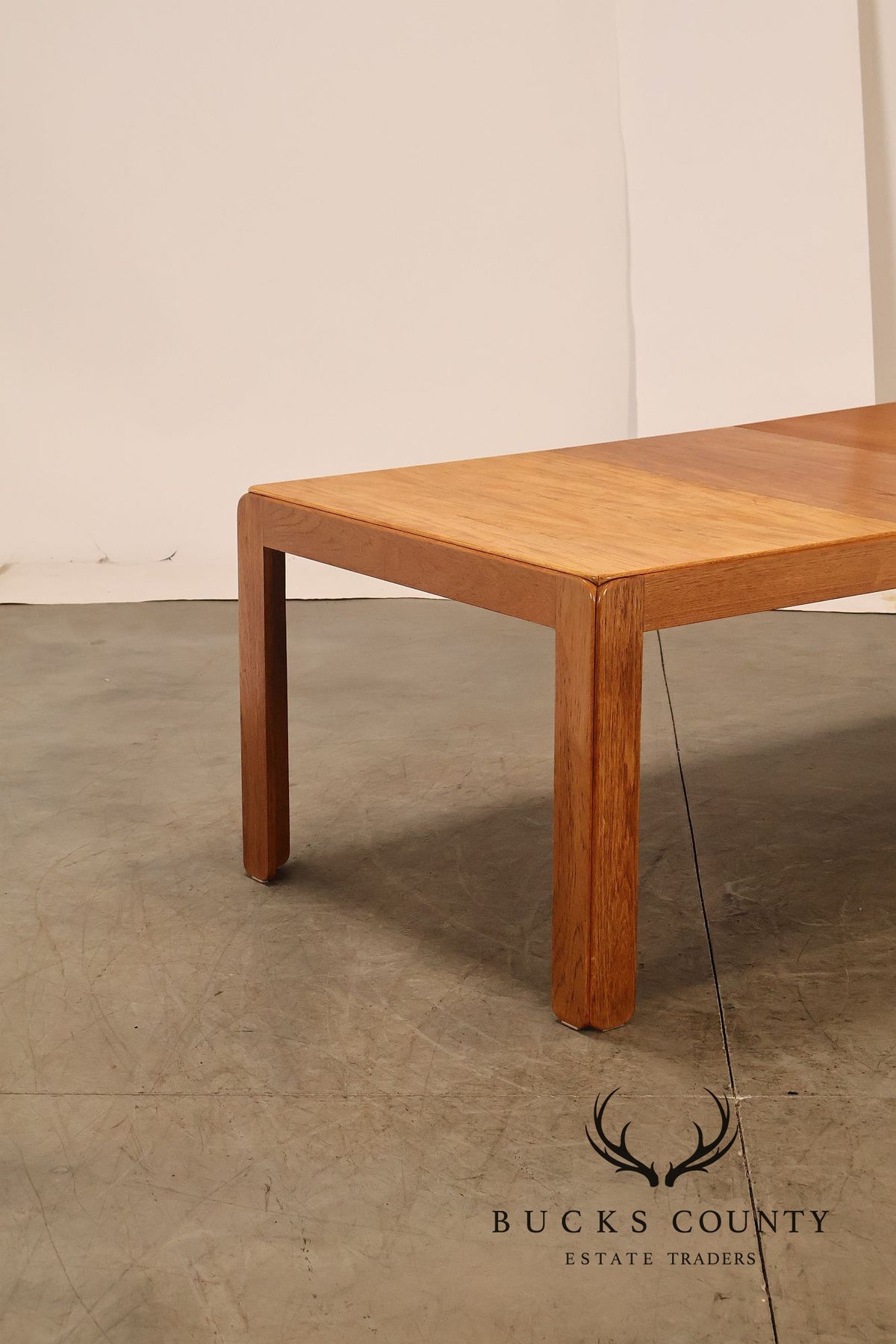 N. Eilersen A/S Danish Modern Teak Extension Dining Table With Two Leaves