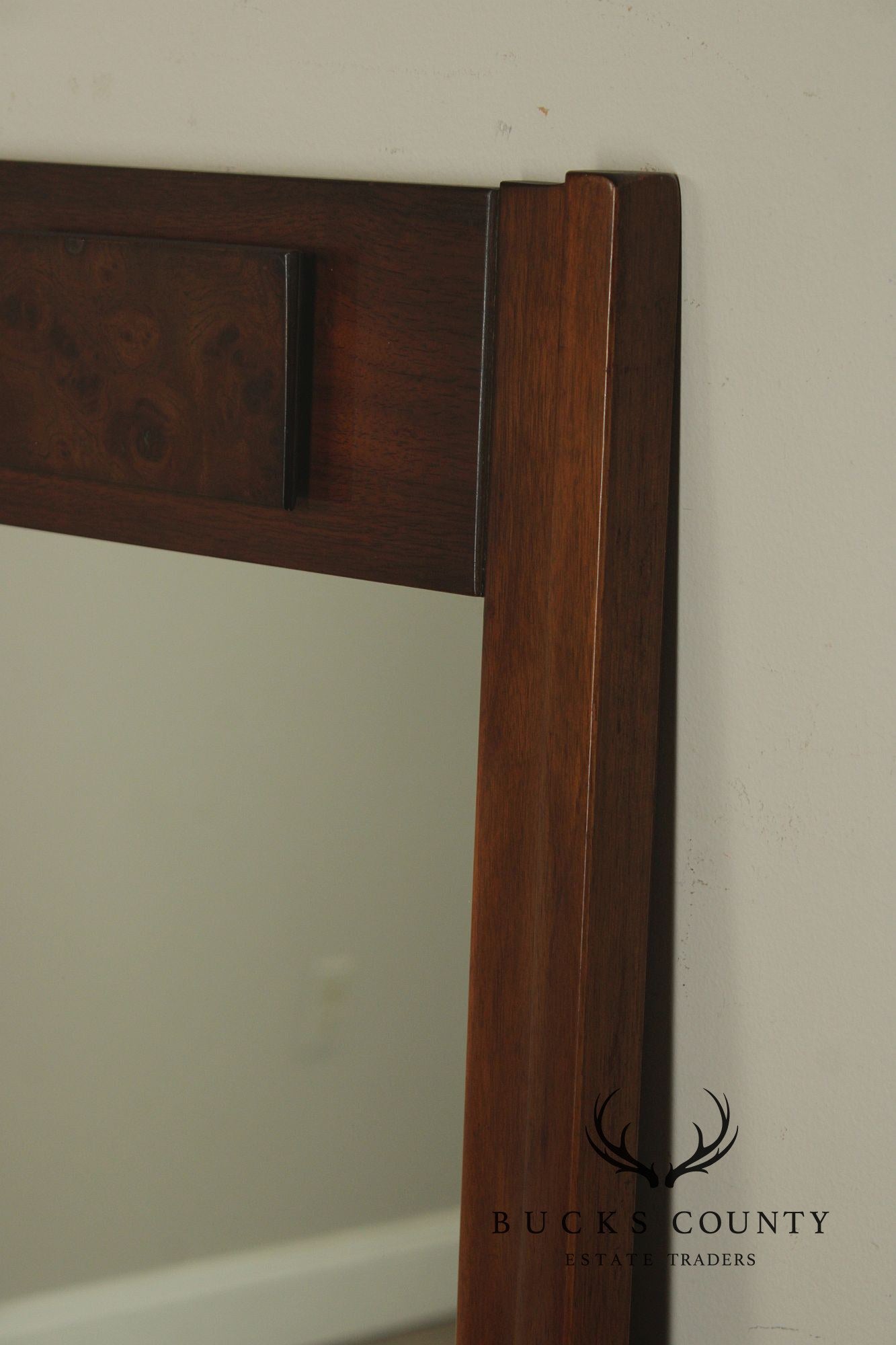 Mid Century Modern Brutalist Burl And Walnut Mirror