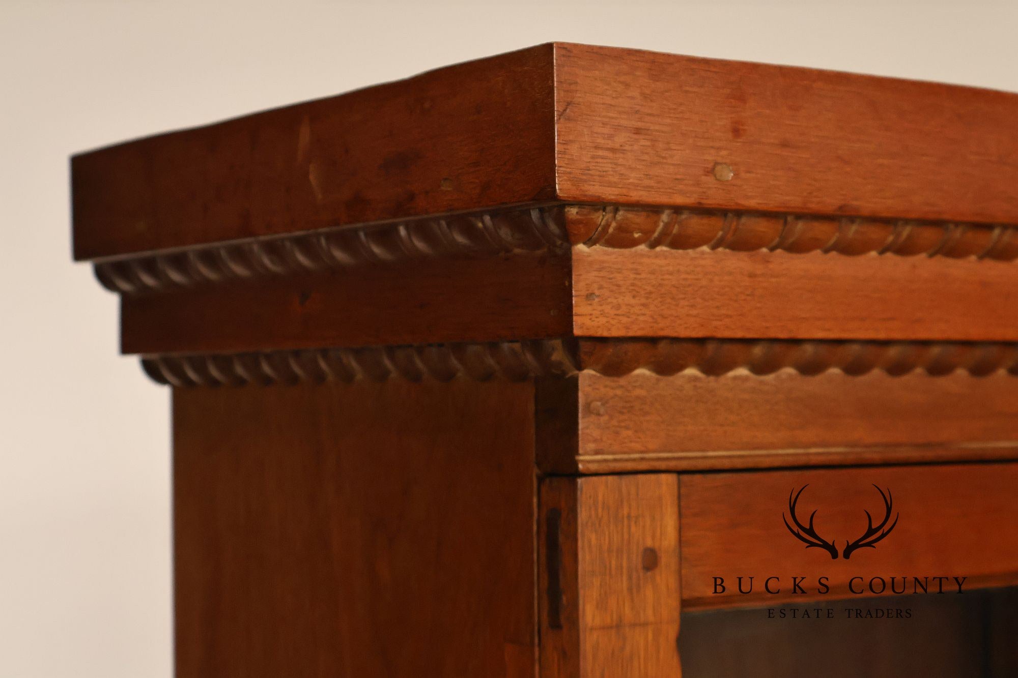 Antique American Sheraton Walnut Secretary Bookcase
