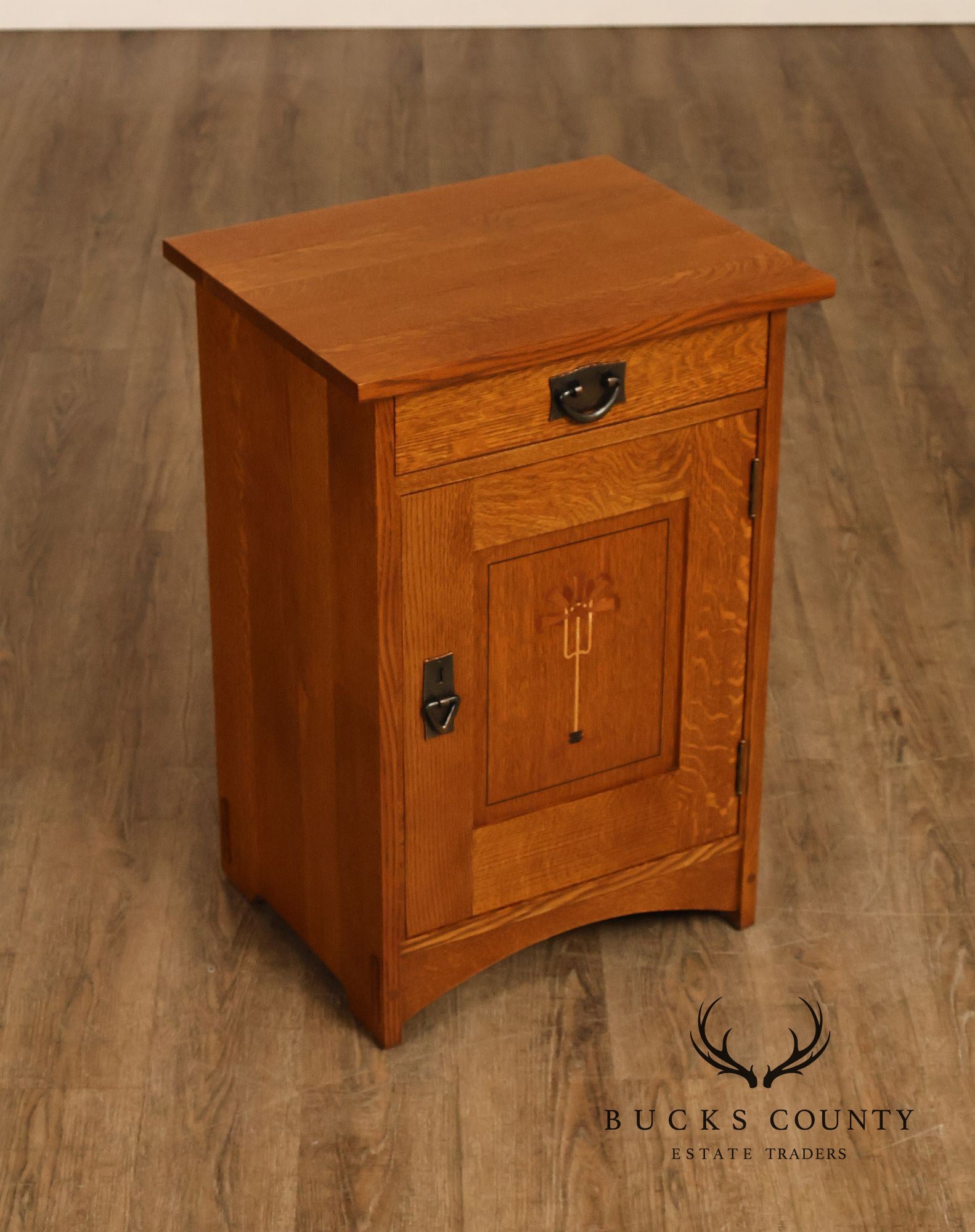 Stickley Mission Oak Harvey Ellis Inlaid Nightstand