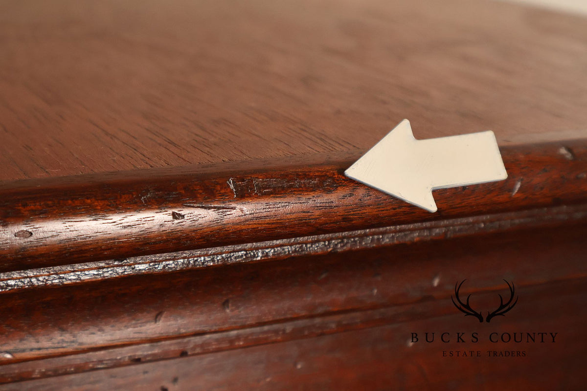 Traditional English Style Drop Front Bar Cabinet With A Stretcher Base
