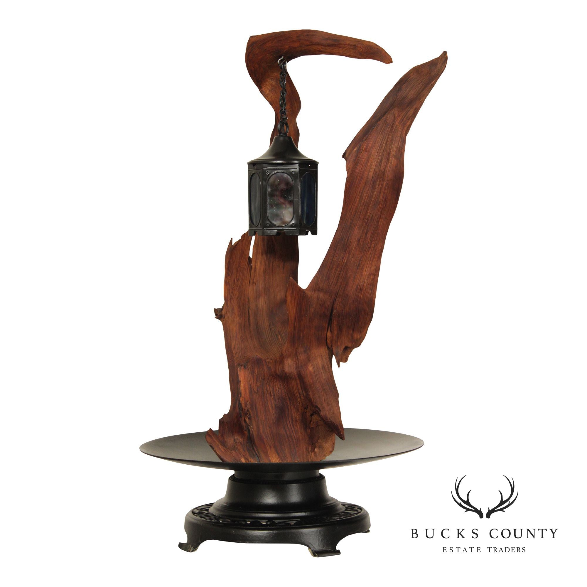 Mid Century Modern Tall Driftwood Table Lamp