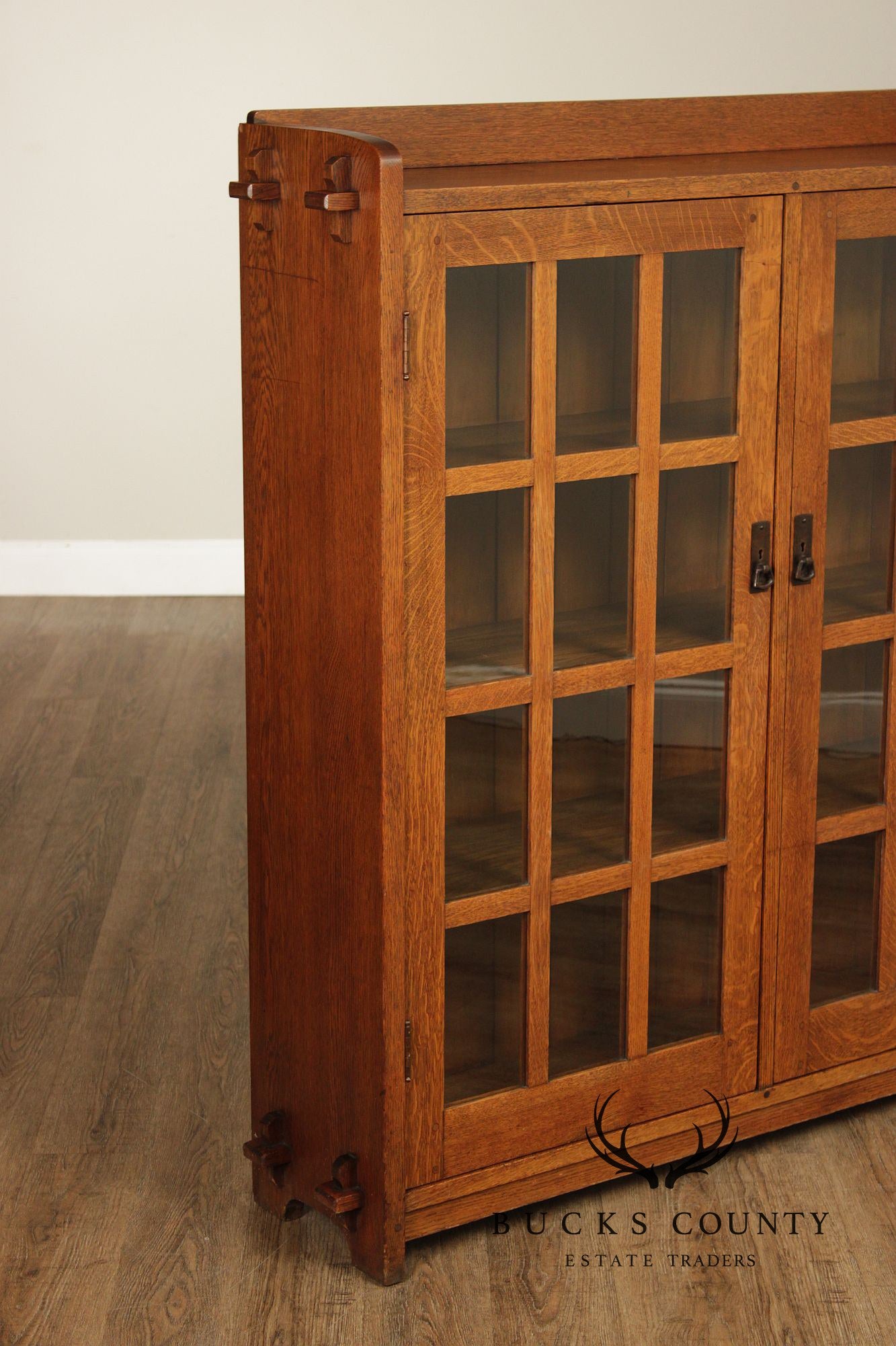 L. & J.G. Stickley Antique Mission Oak Two-Door Bookcase