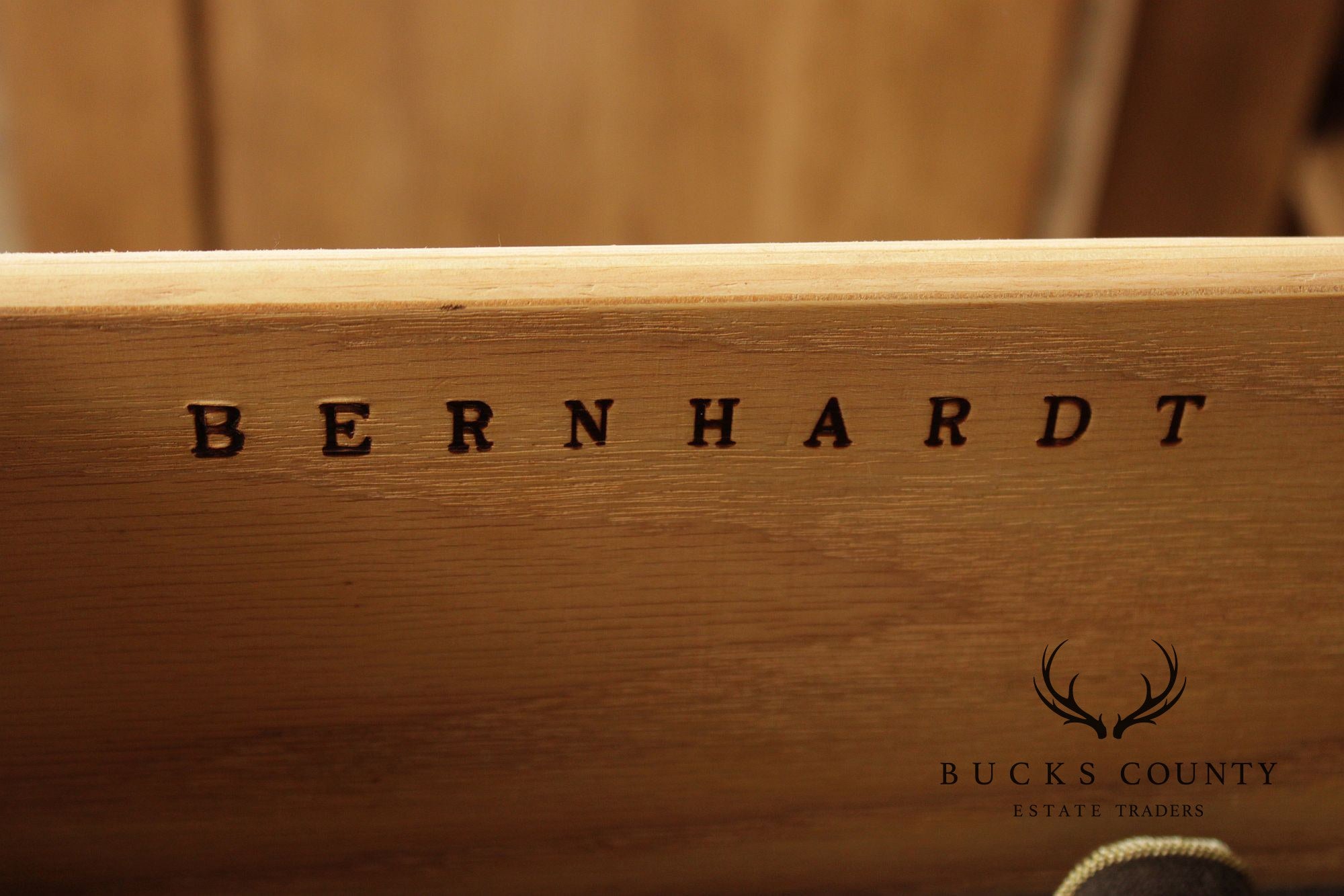 Bernhardt Tuscan Style Carved Cerused Oak Sideboard With Travertine Top