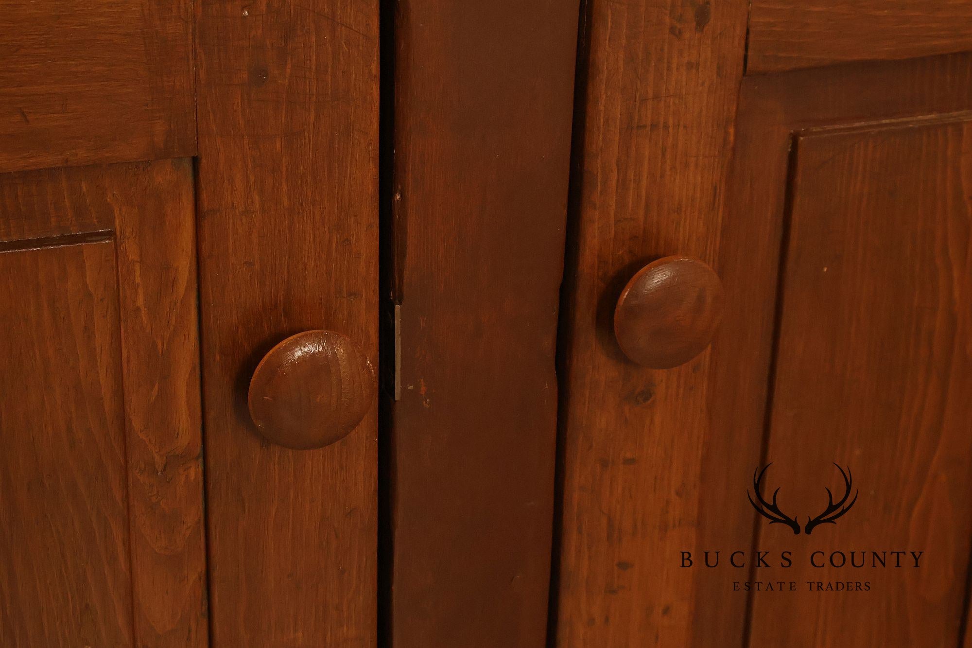 Antique American Primitive Pine Step Back Cupboard