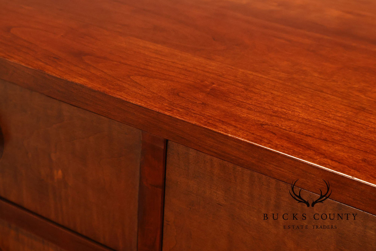 Stickley Mission Collection Harvey Ellis Cherry Inlaid Tall Chest Of Drawers