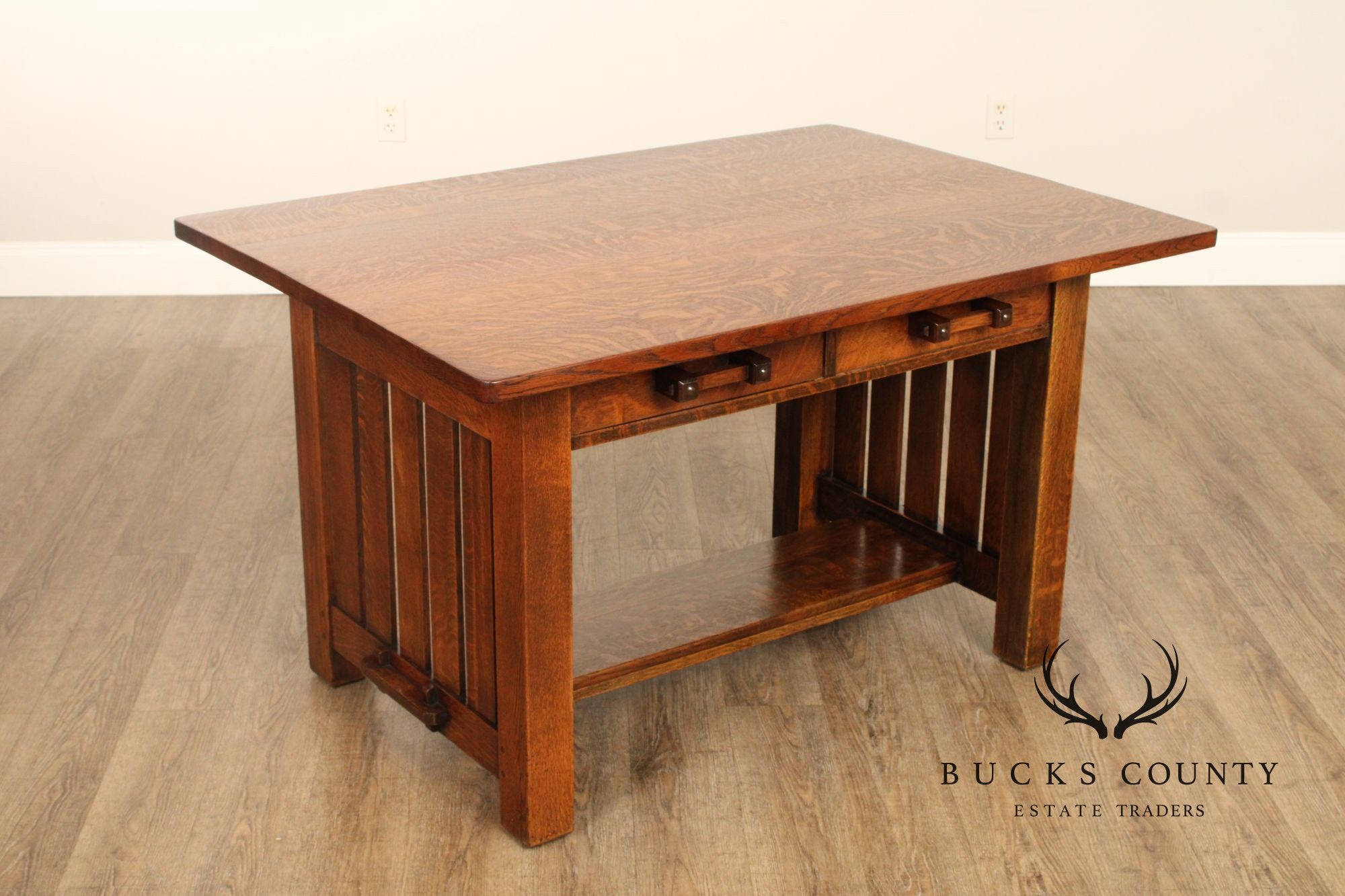Limbert Antique Mission Oak Library Table