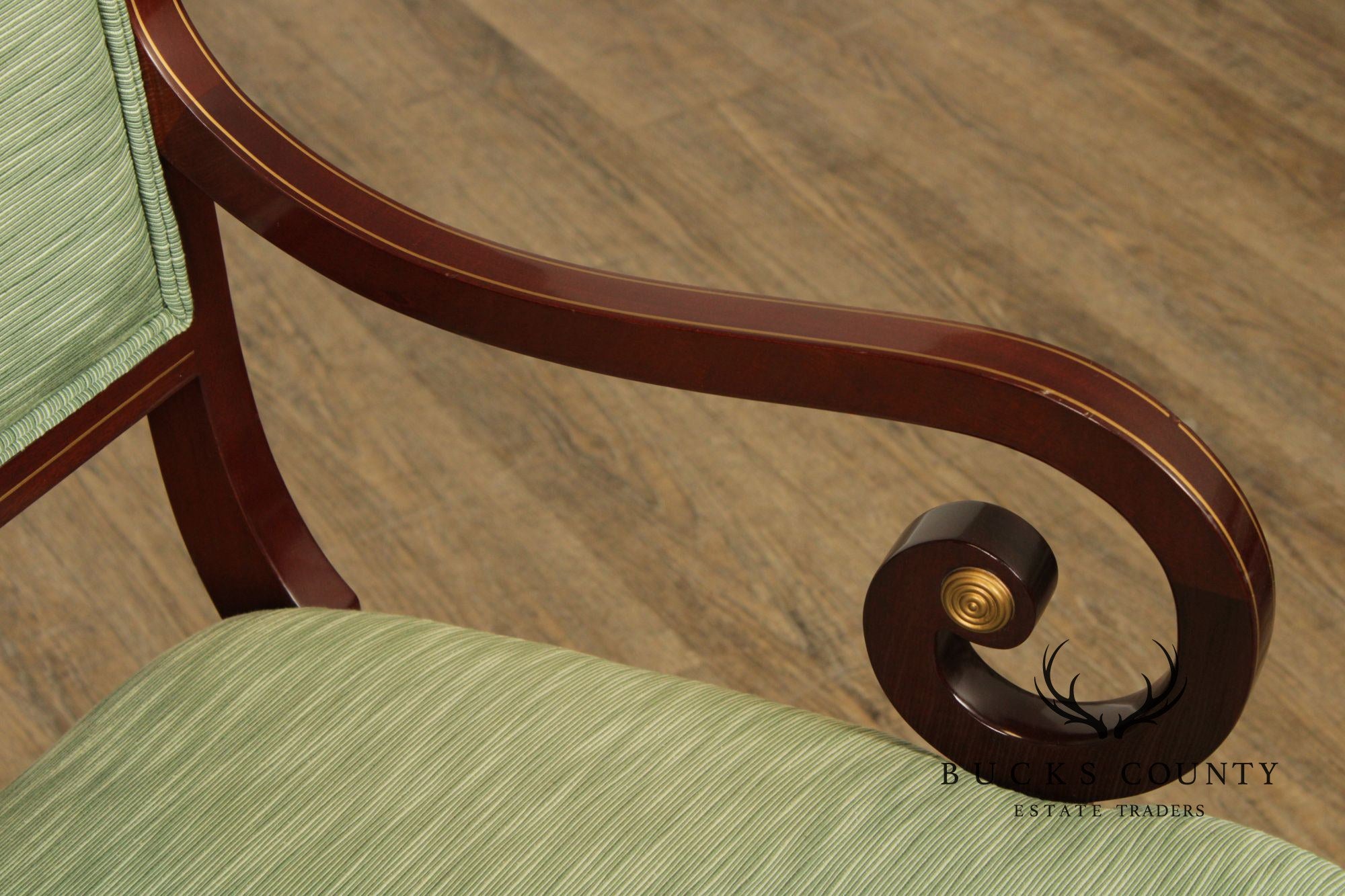 Kindel Empire Style Set of Eight Mahogany Dining Chairs
