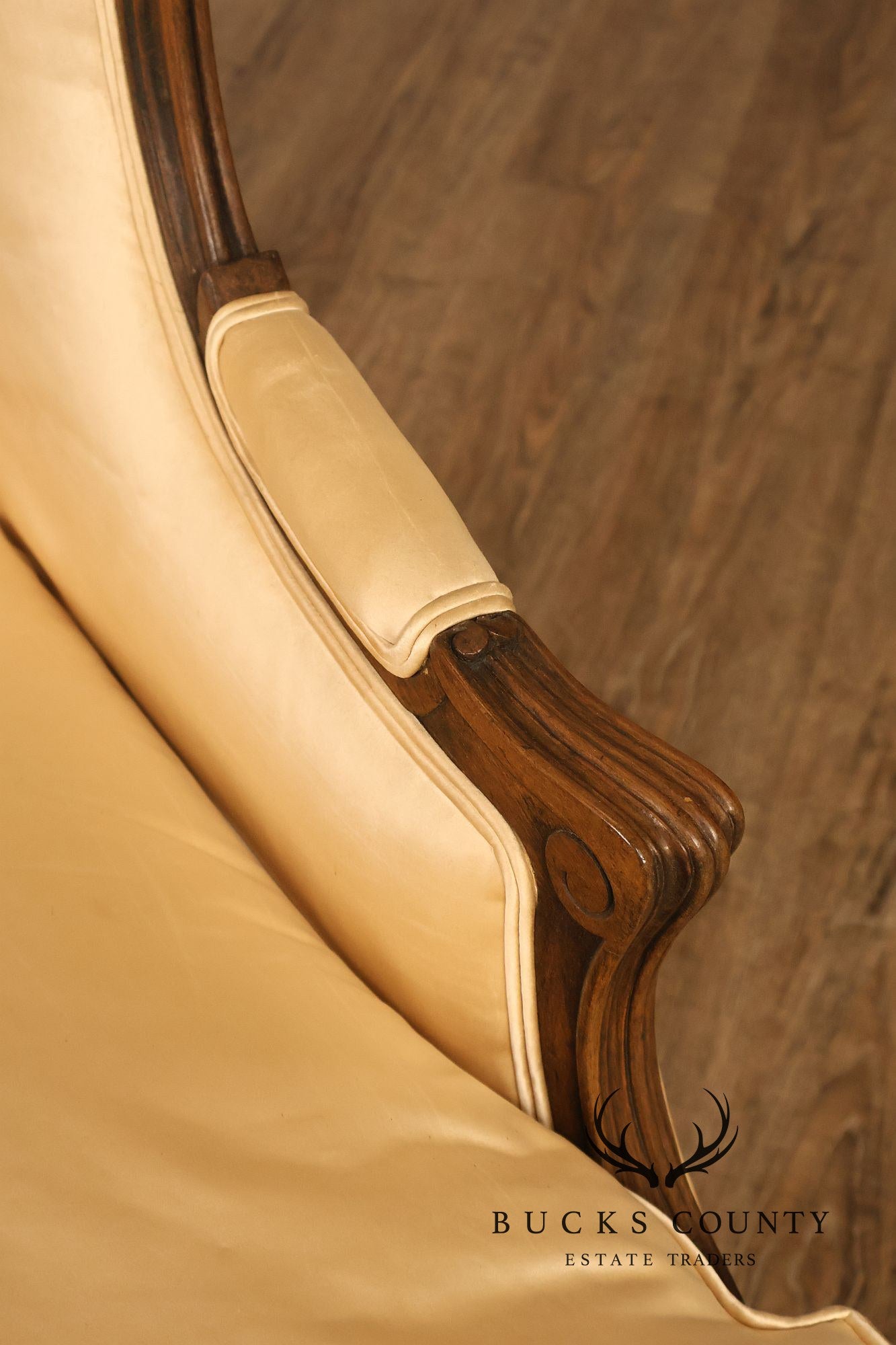 French Louis XV Style Wingback Bergere Chair