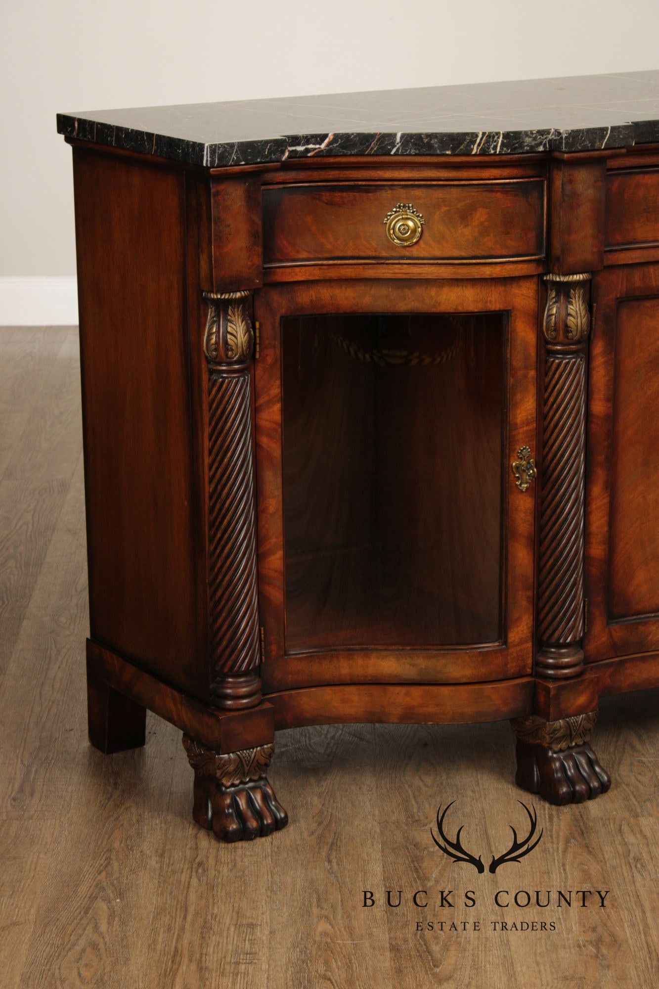 Henredon Historic Natchez Collection Marble Top Mahogany Sideboard