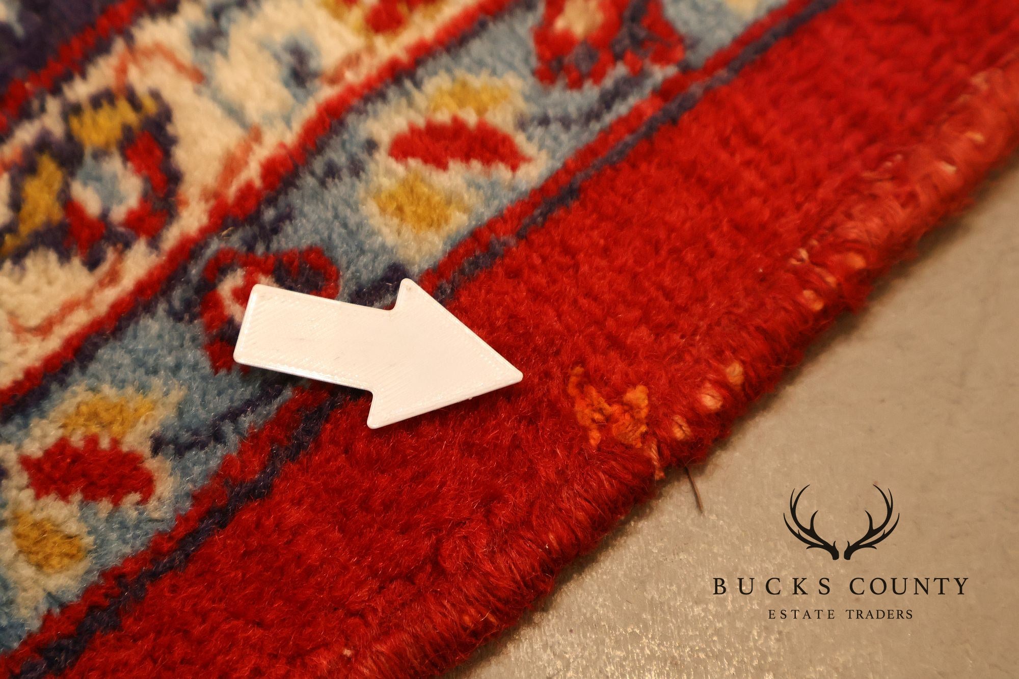 Hand Knotted Persian Style Vintage Wool Area Rug Red Field Floral Medallion