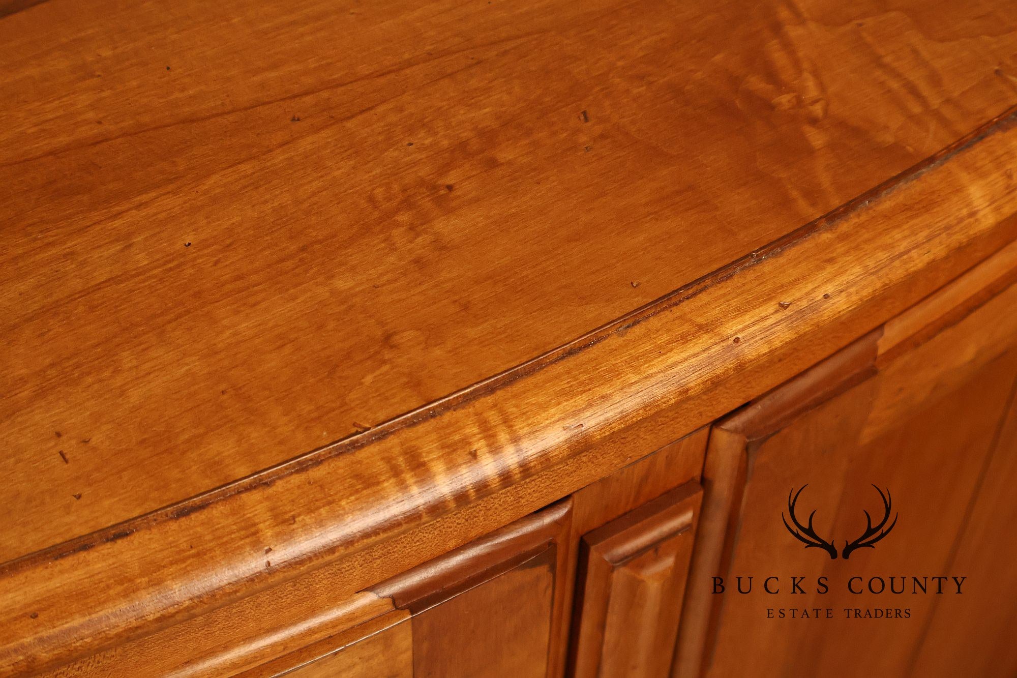 Ethan Allen French Country Style 'Legacy' Maple Bowfront Server