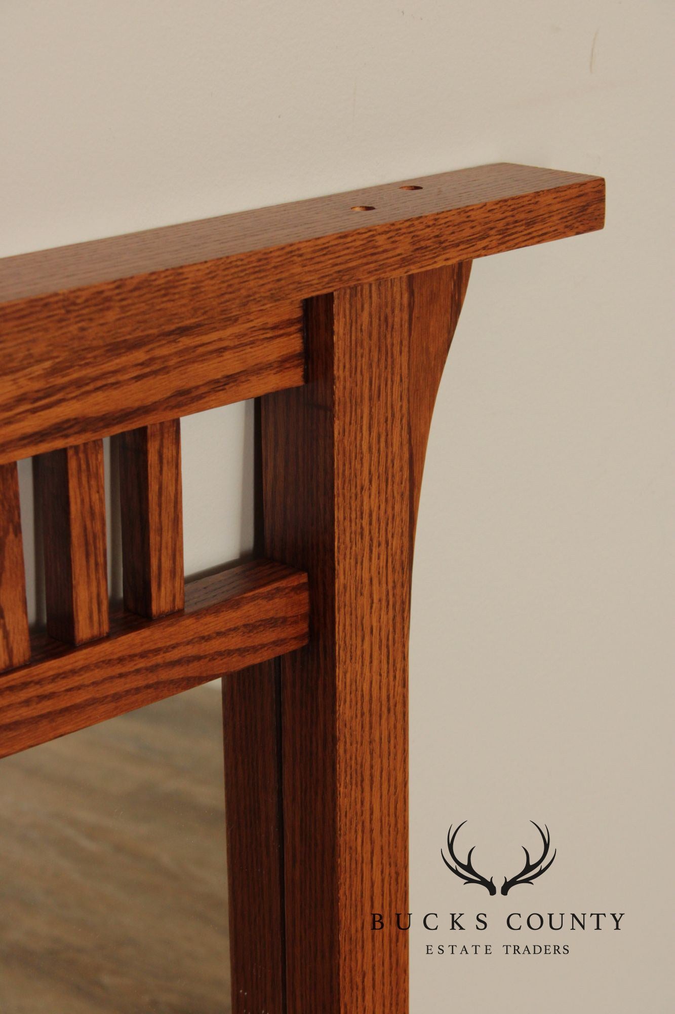 Mission Style Oak Mantel Mirror