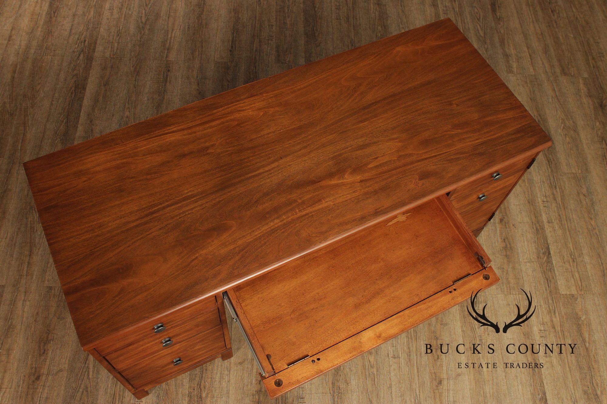 Ethan Allen Double Pedestal Writing Desk