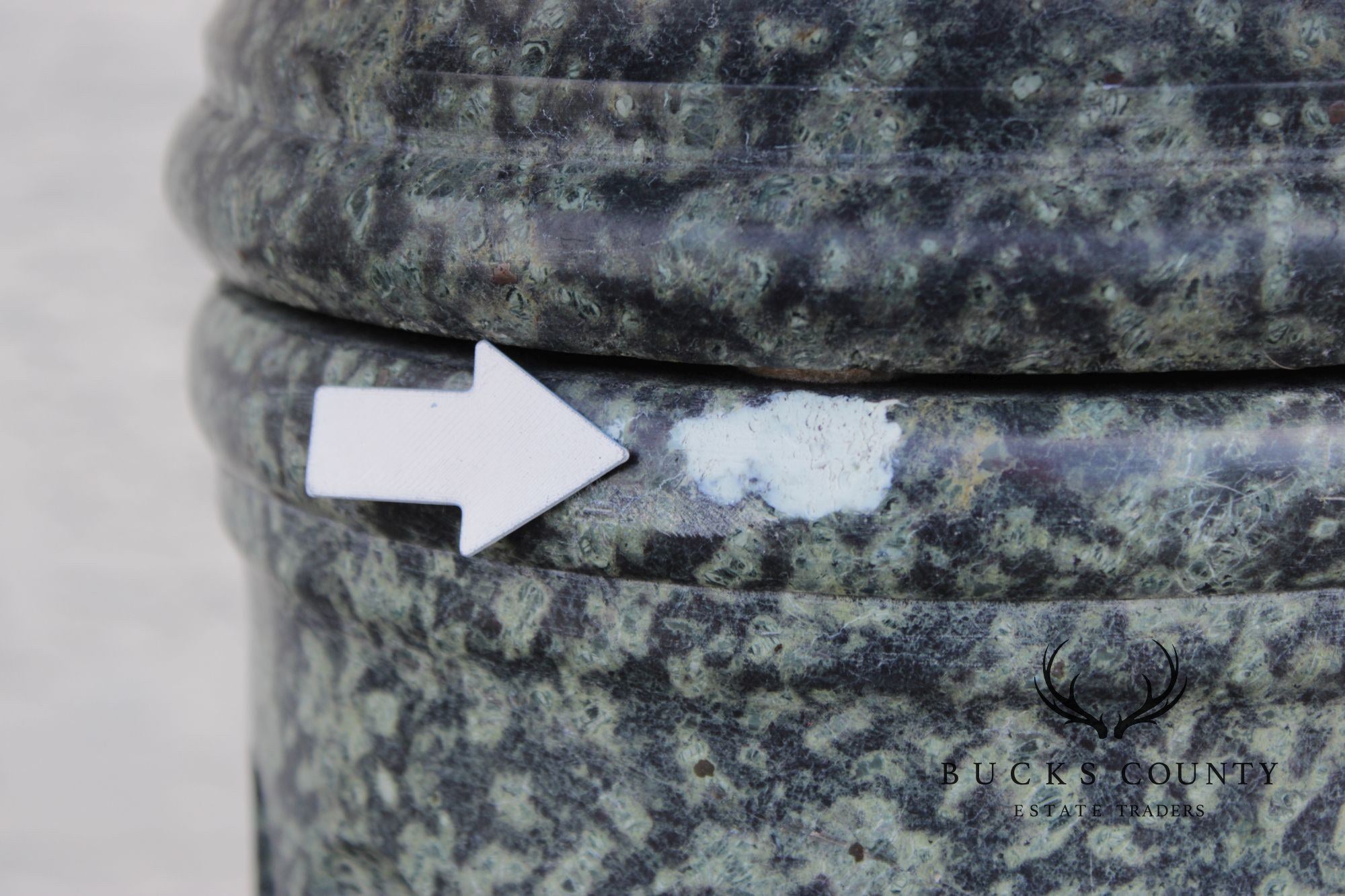 Vintage Carved Granite Pedestal Column