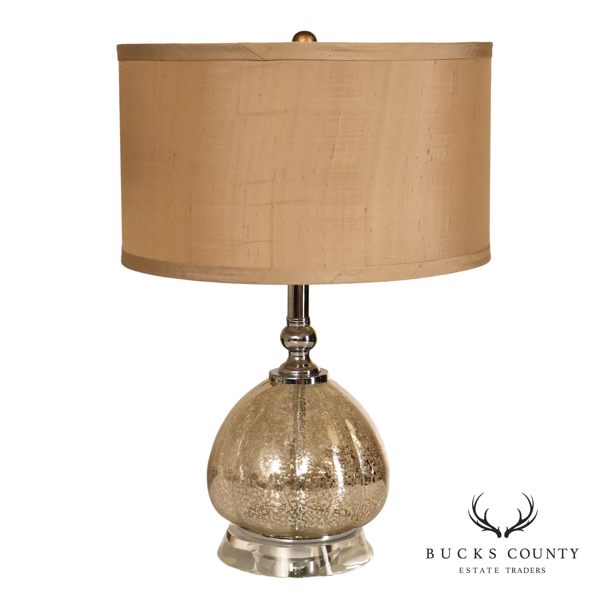 Contemporary Mercury Glass Table Lamp