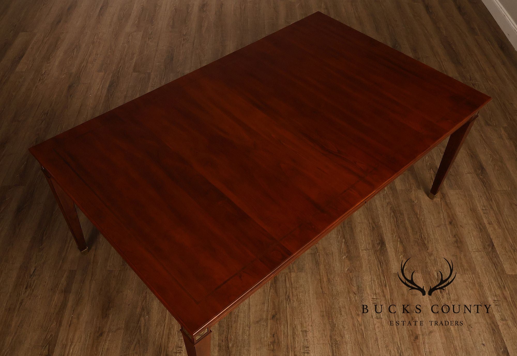 Stickley Directoire Style Cherry Dining Table With Two Leaves