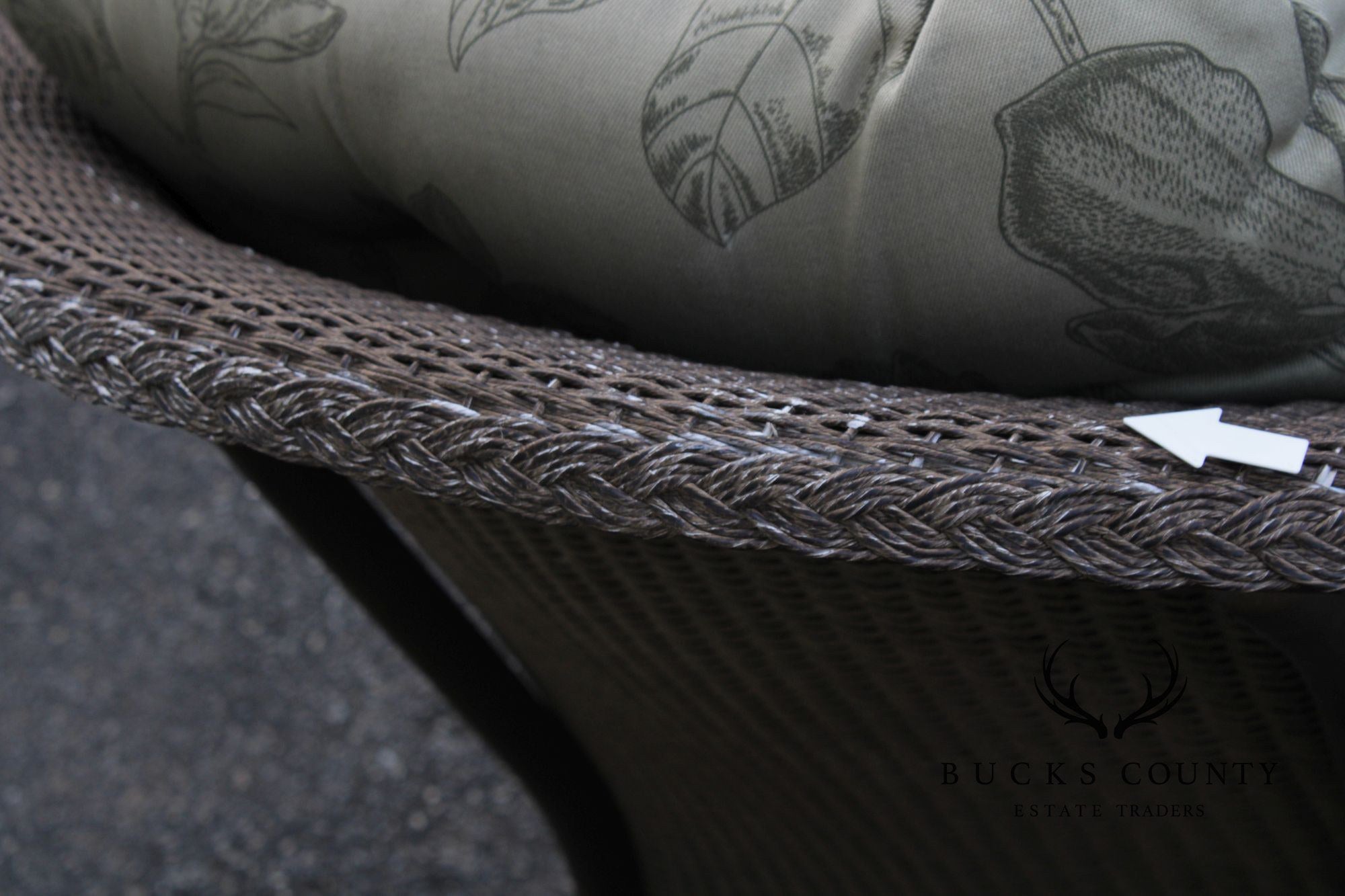 Lloyd Loom Wicker Outdoor Chaise Lounge