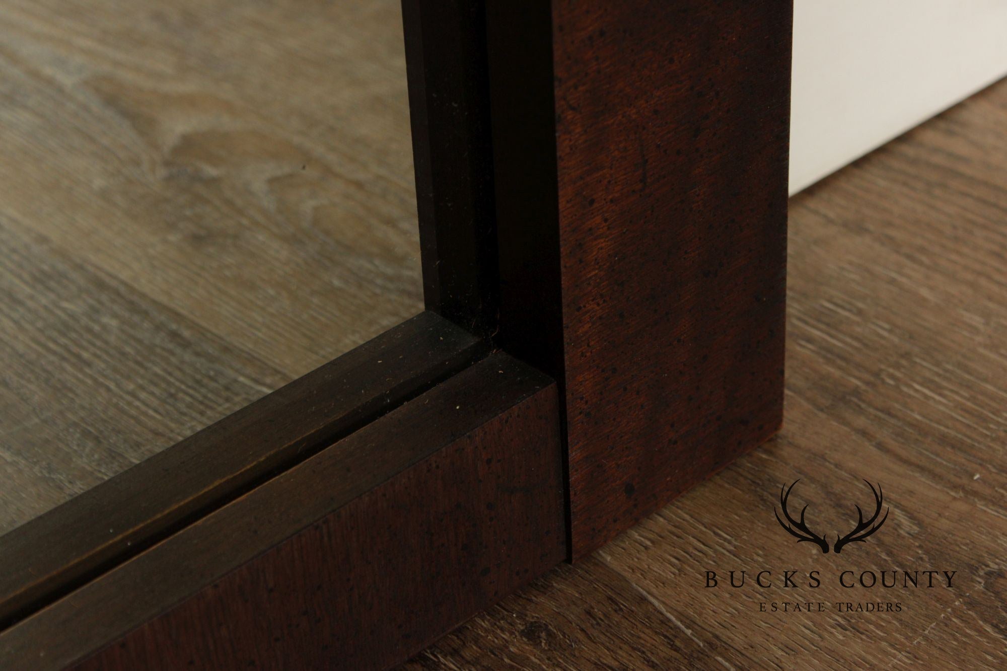 Lane 'Staccato' Brutalist Walnut Wall Mirror