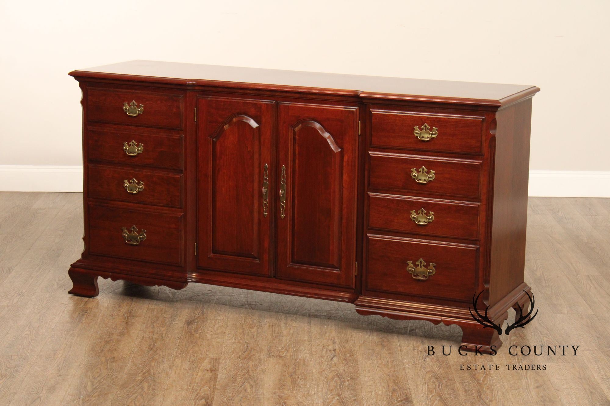 Pennsylvania House Chippendale Style Cherry Long Dresser