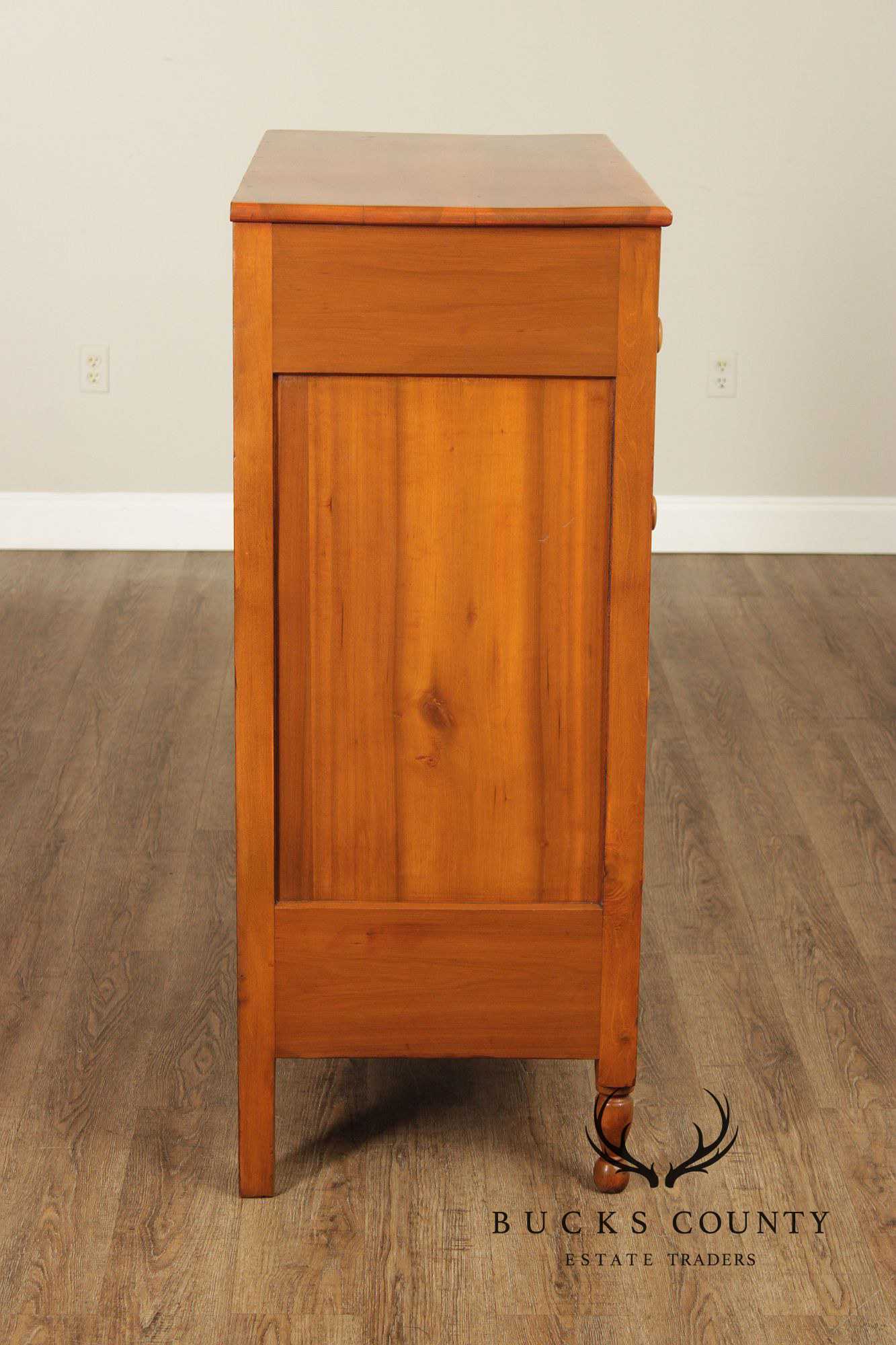Antique Tiger Maple And Poplar Sheraton Chest Of Drawers