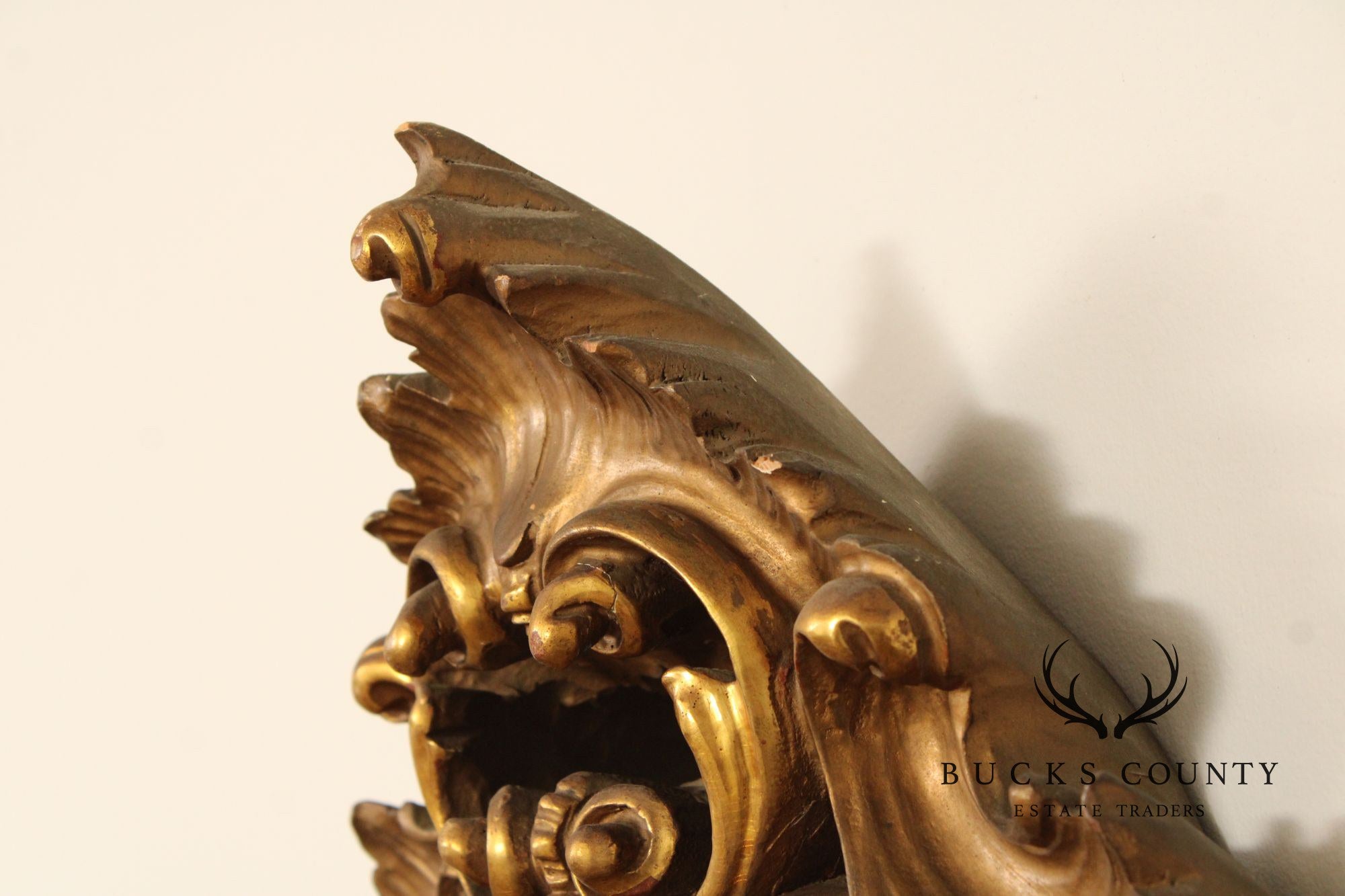 Monumental Vintage Italian Rococo Style Mantel or Fireplace Mirror